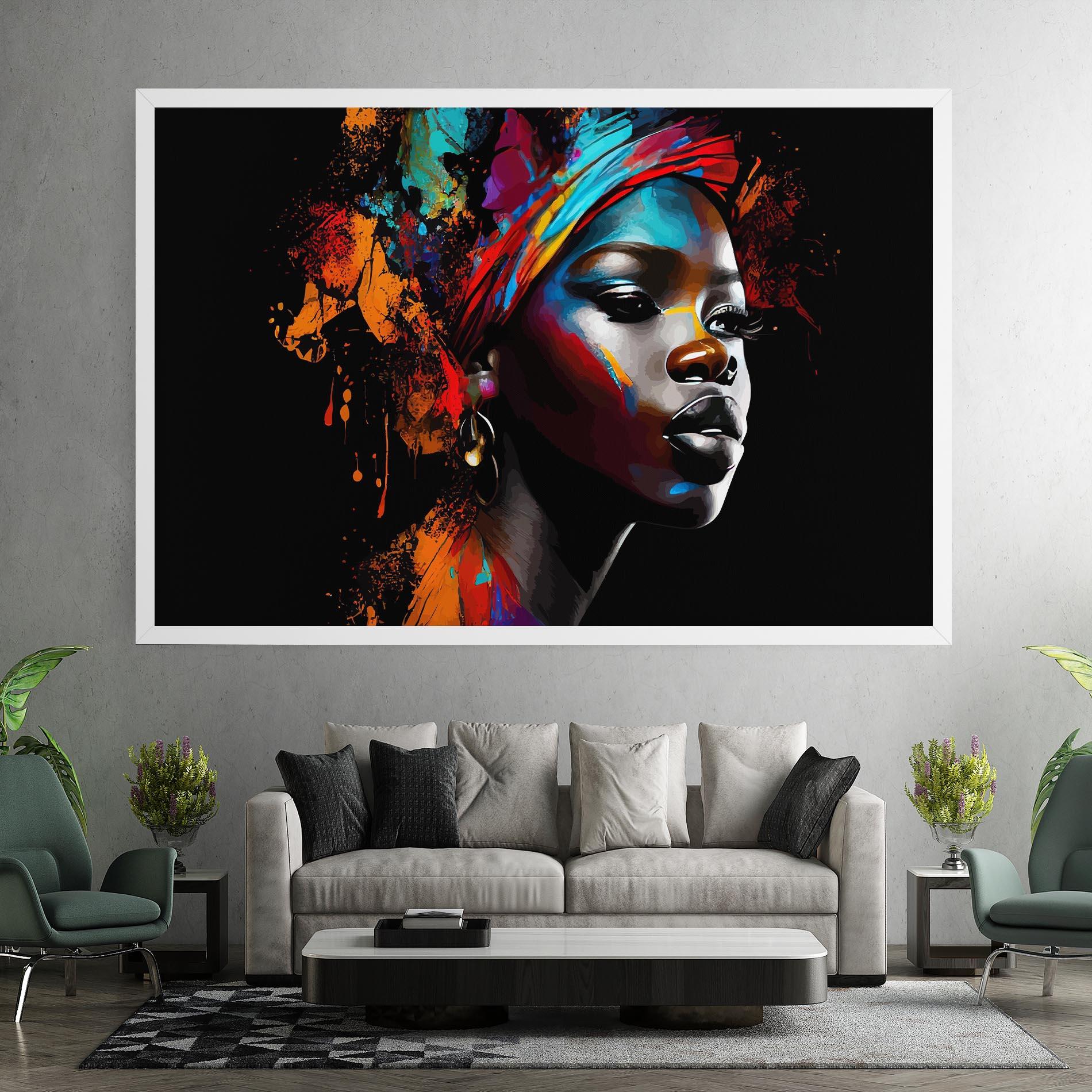 Vászonkép Pretty African Art Splash mockup 7