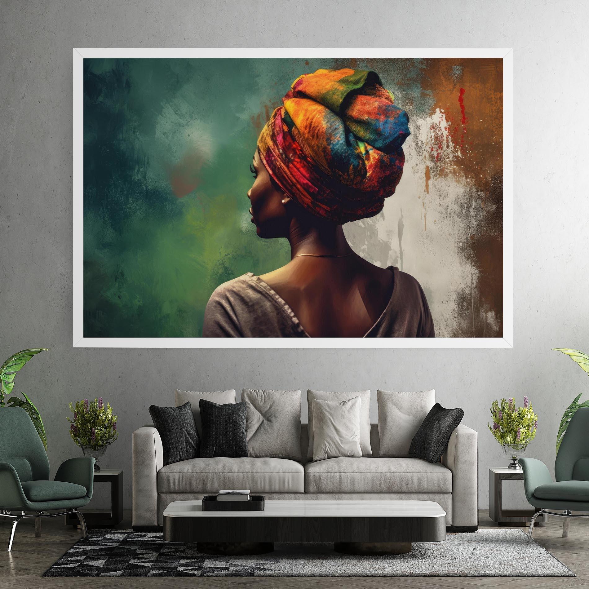 Vászonkép Yellow Turban Art mockup 7
