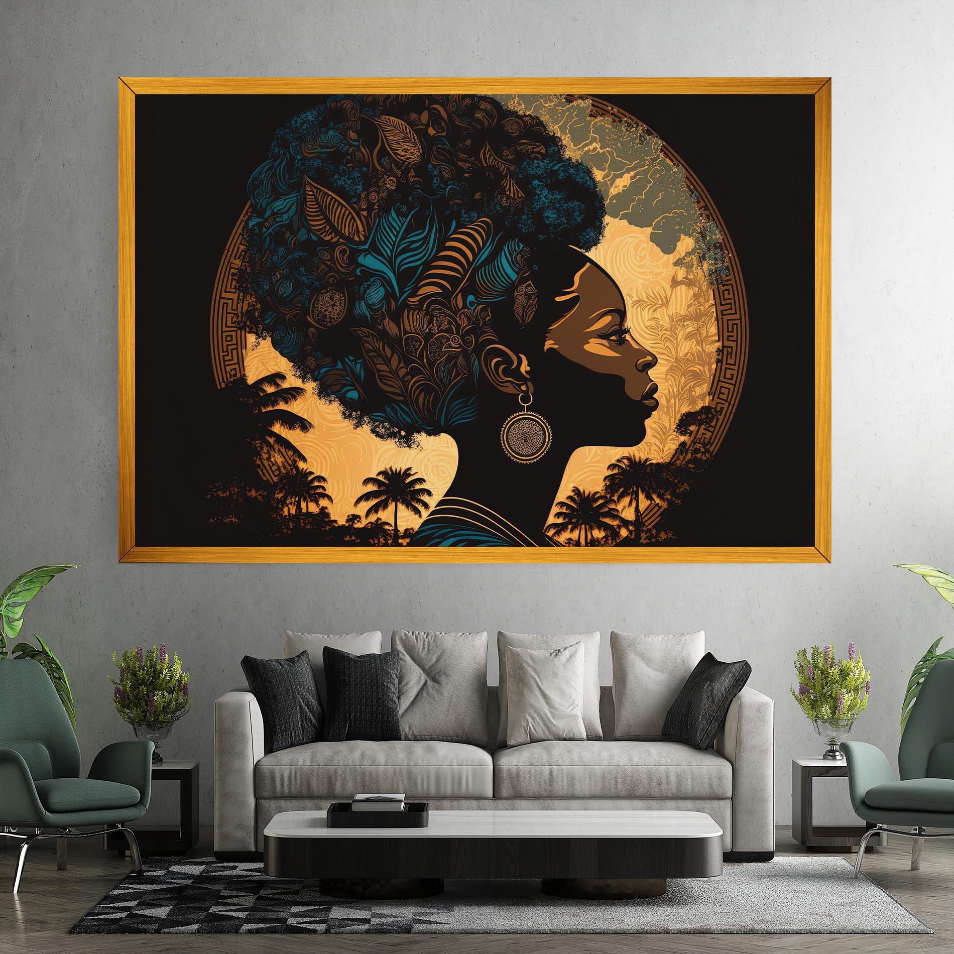 Vászonkép African Profile Woman mockup 7