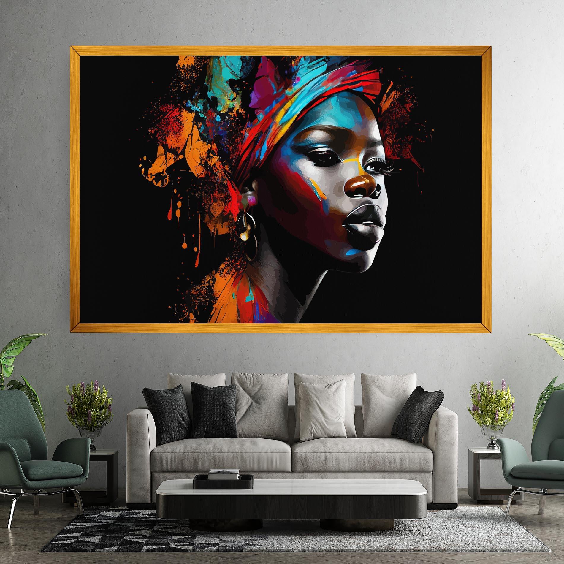 Vászonkép Pretty African Art Splash mockup 7