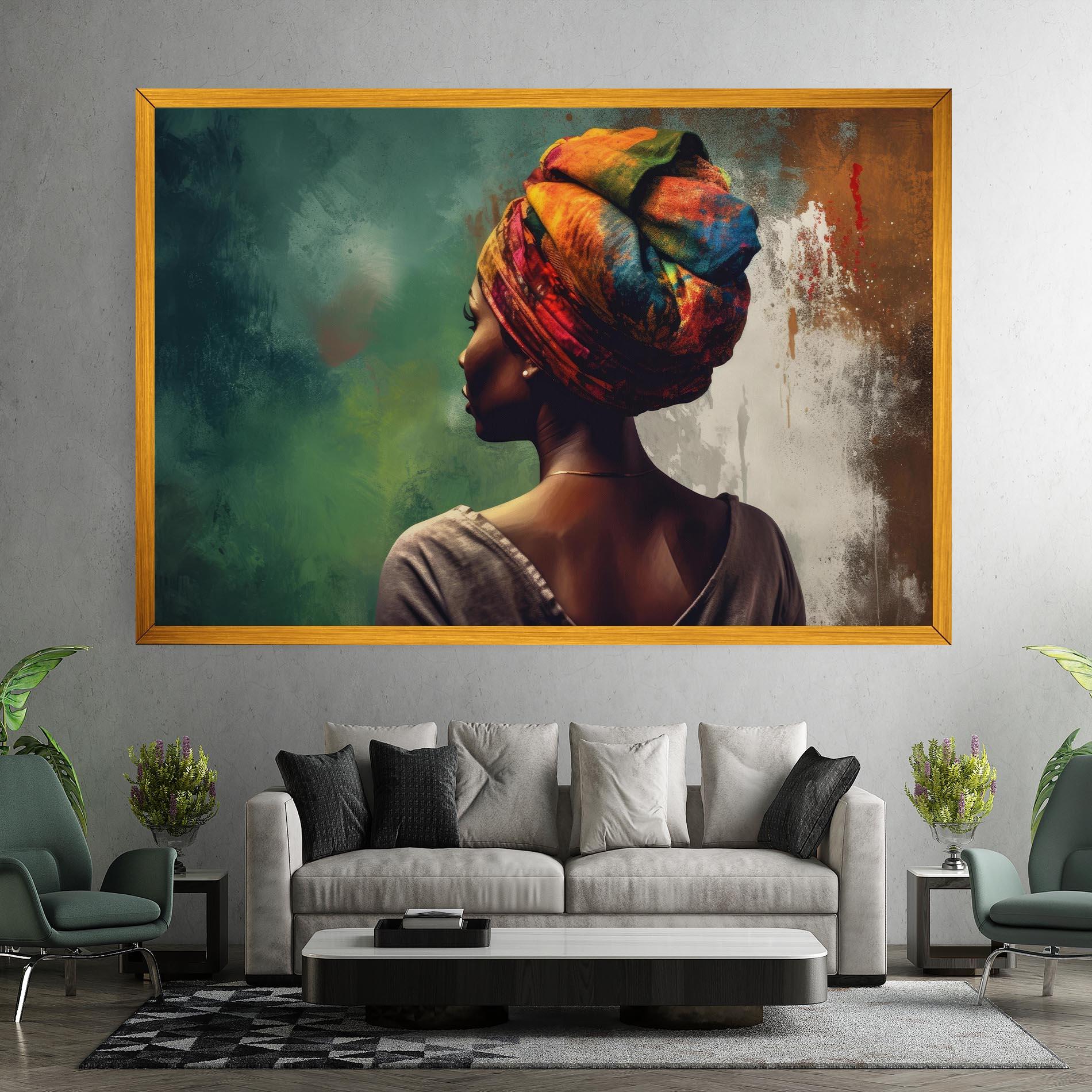Vászonkép Yellow Turban Art mockup 7