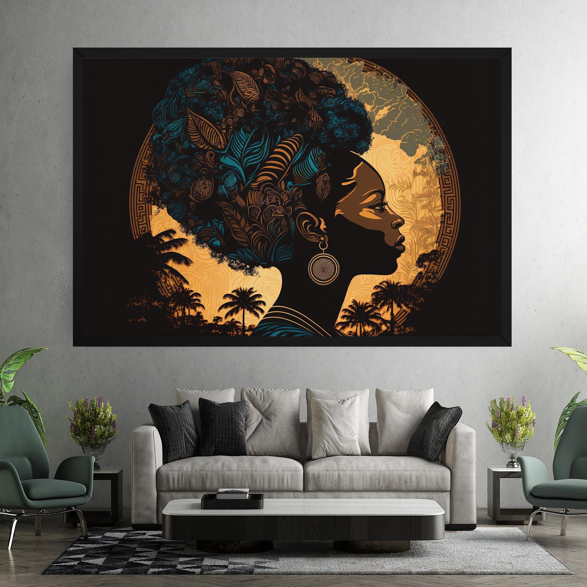 Vászonkép African Profile Woman mockup 7