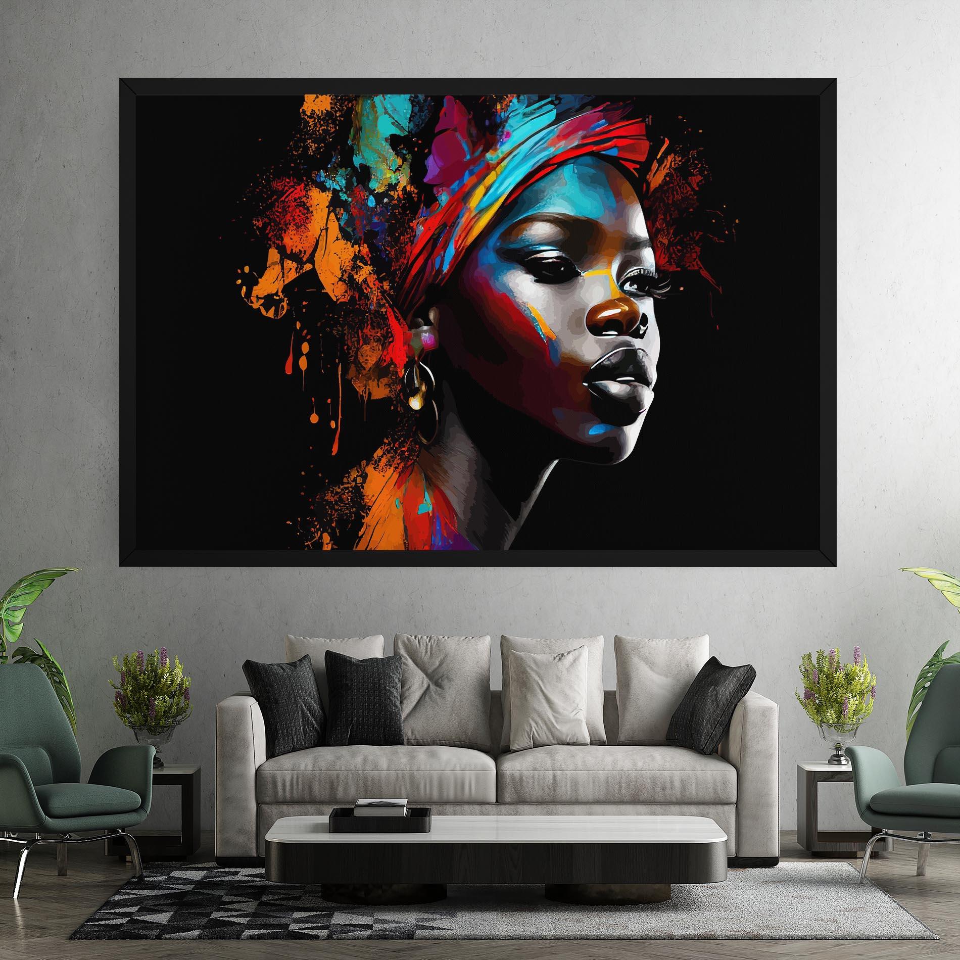 Vászonkép Pretty African Art Splash mockup 7