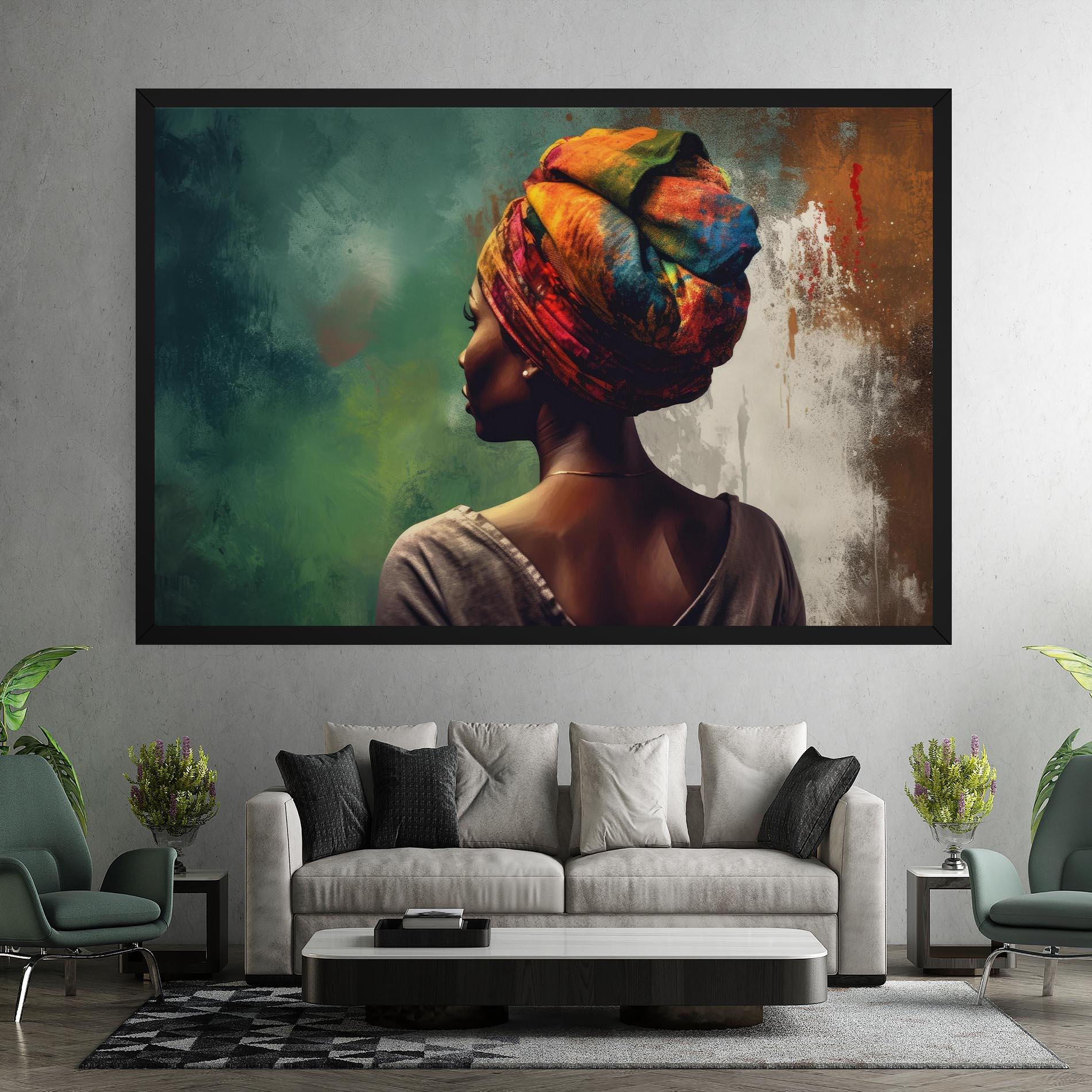 Vászonkép Yellow Turban Art mockup 7