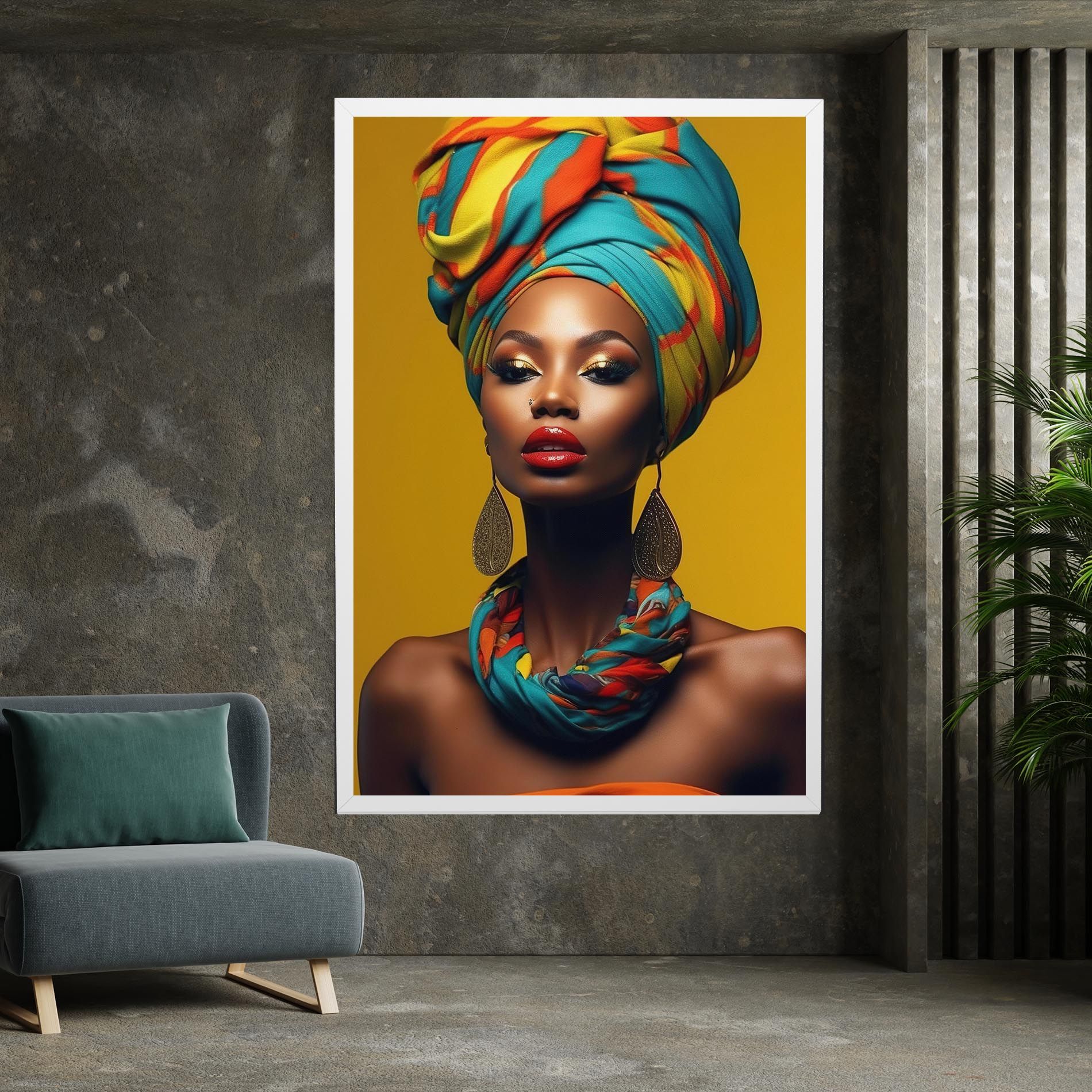 African Yellow Portrait mockup 7