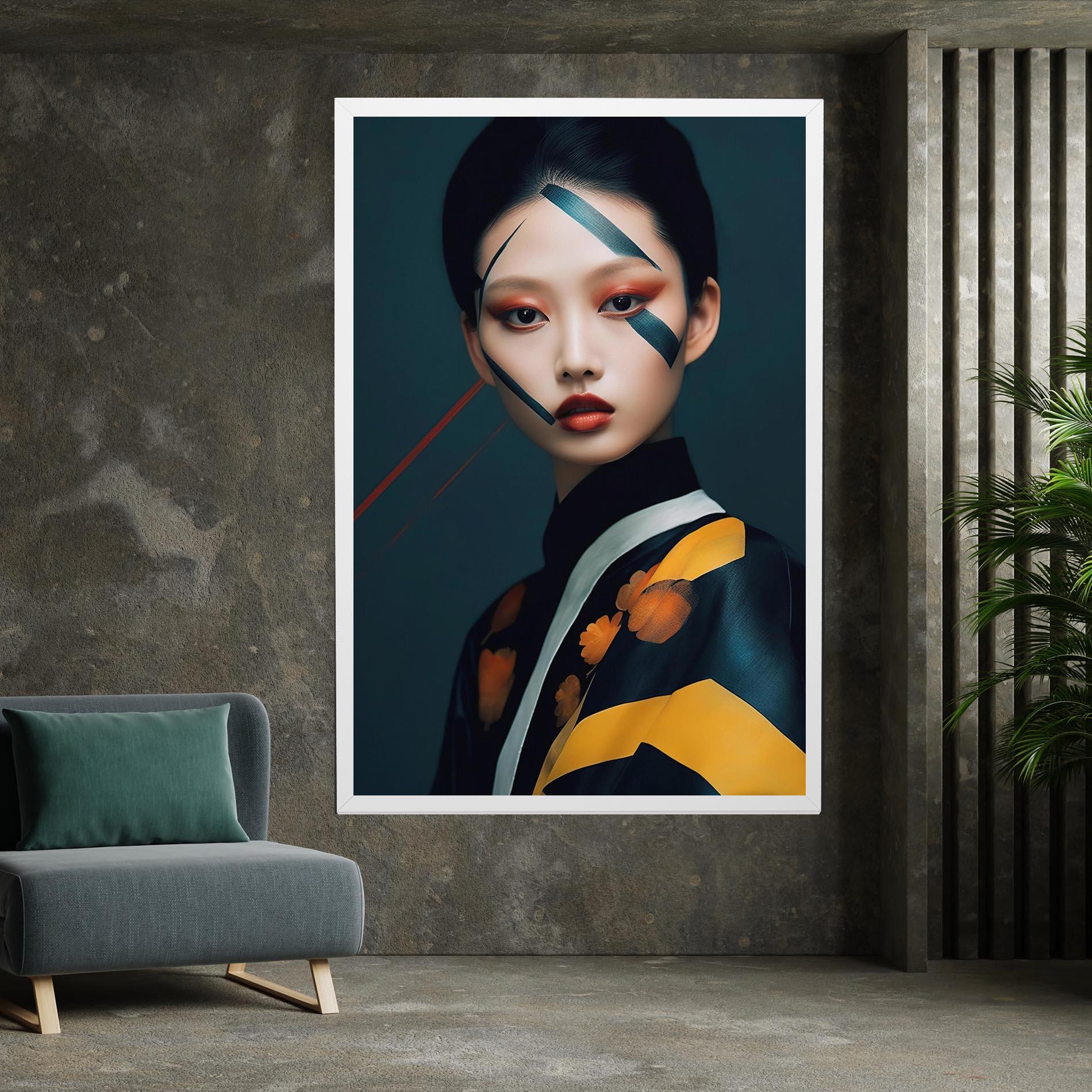 Vászonkép Asian Painted Woman mockup 7