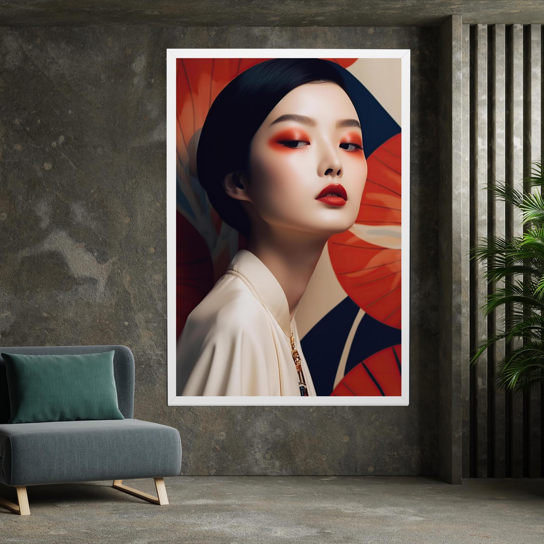 Vászonkép Asiatic Red Lips mockup 7