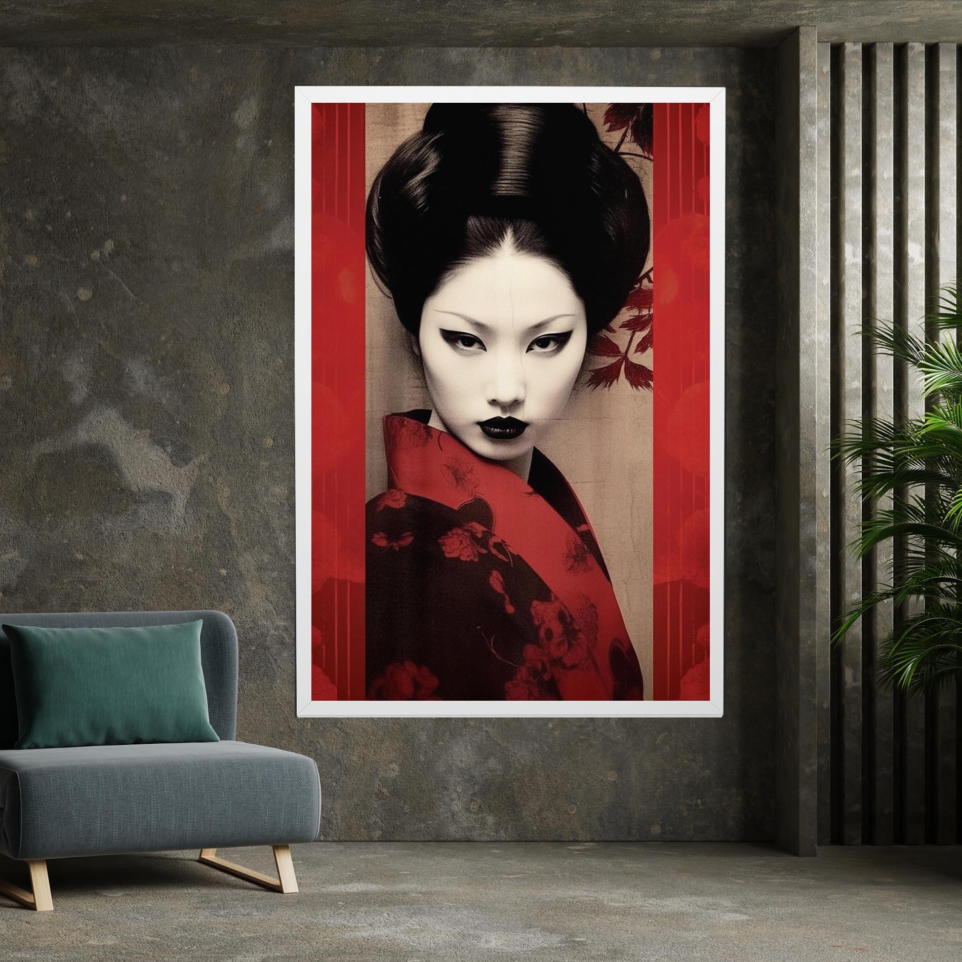 Vászonkép Black Asiatic Makeup mockup 7