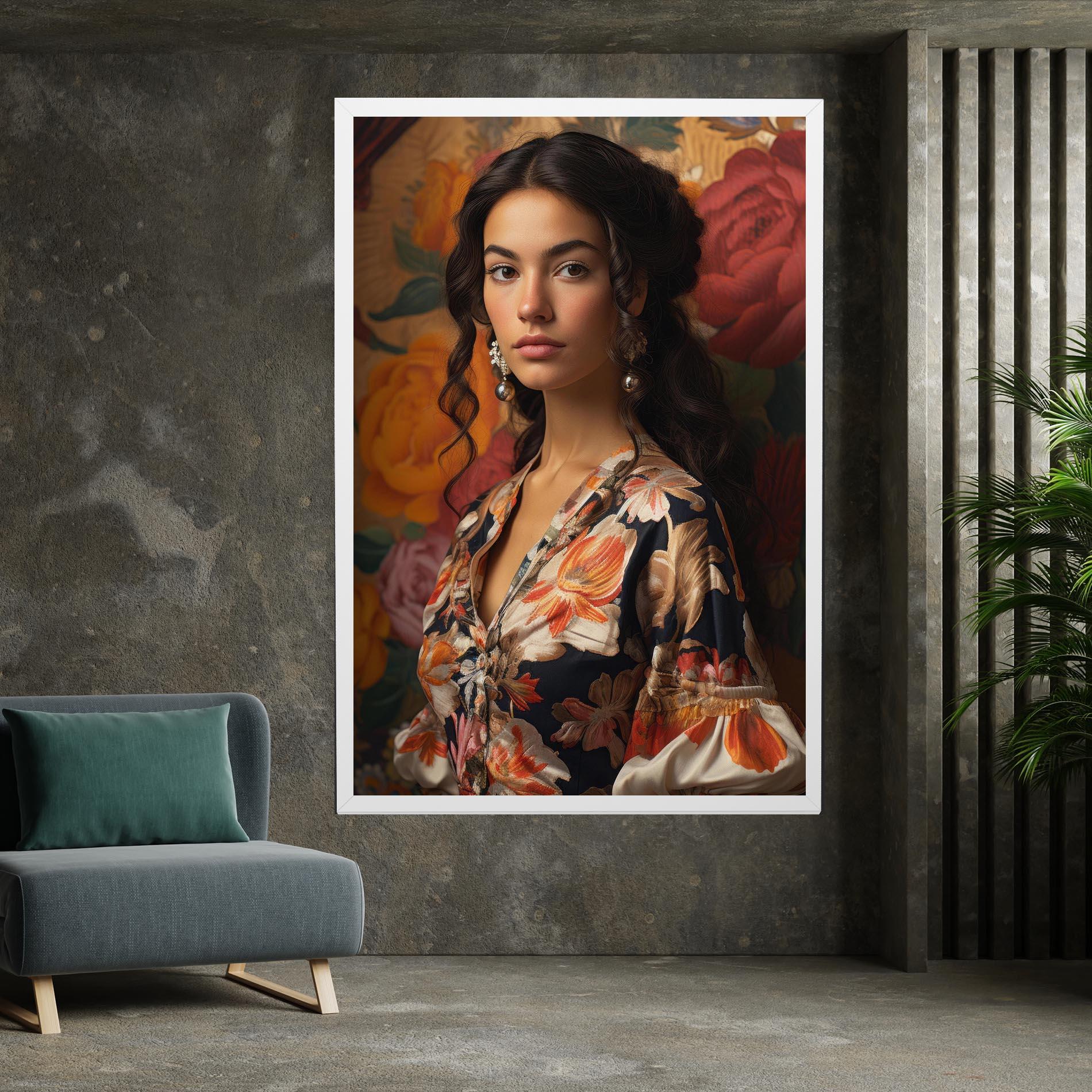 Vászonkép Floral Dress Lady mockup 7