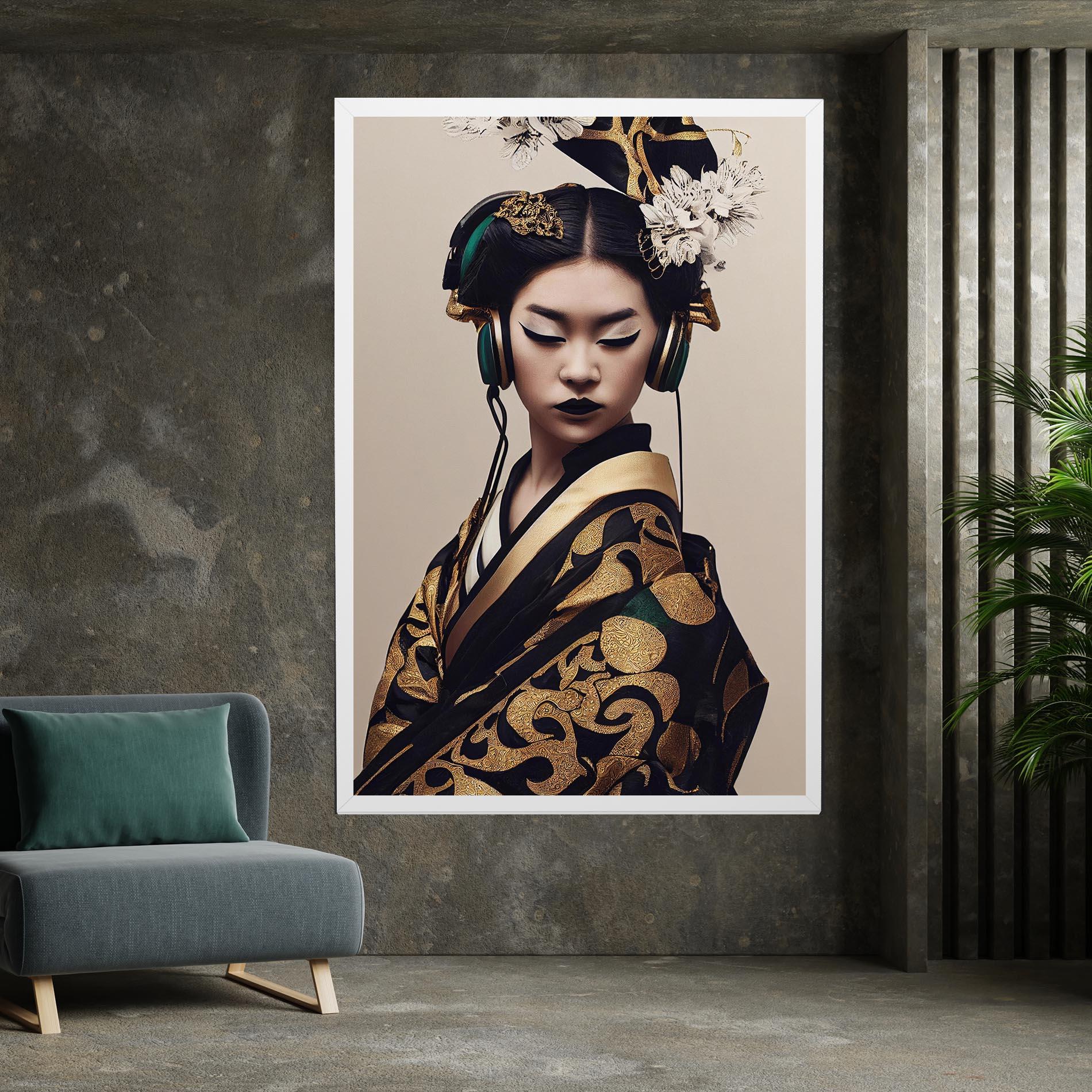 Vászonkép Kimono Headphones mockup 7