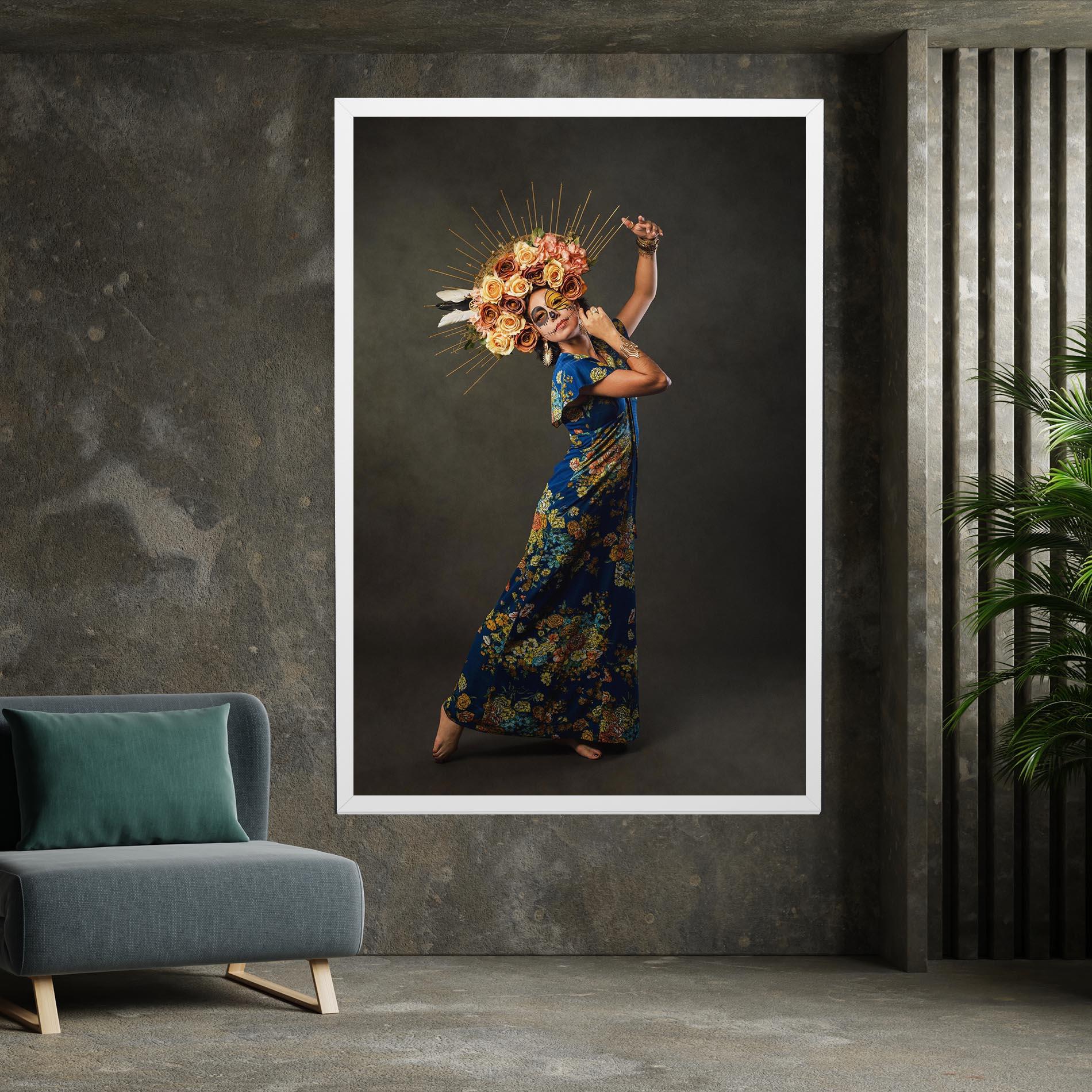 Vászonkép Sugar Skull Face mockup 7