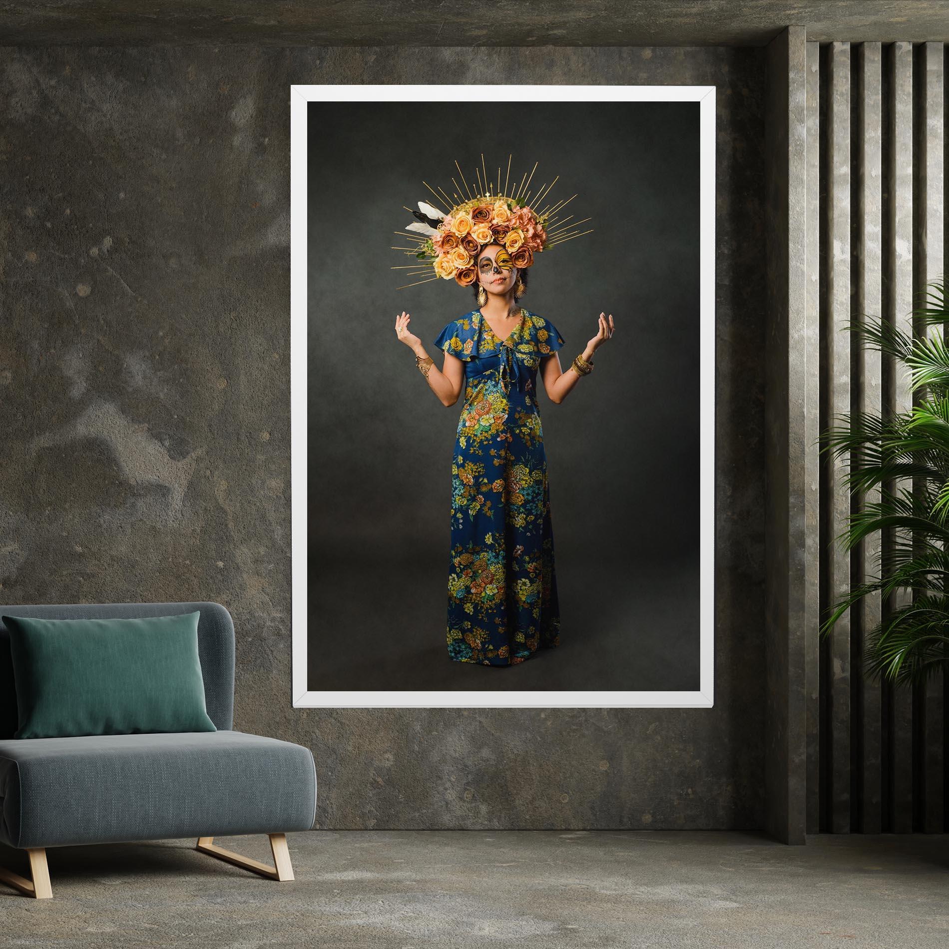 Vászonkép Sugar Skull Makeup mockup 7