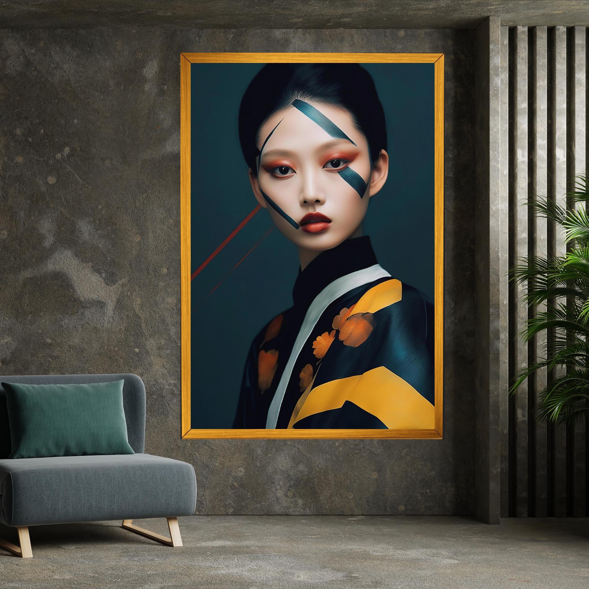 Vászonkép Asian Painted Woman mockup 7