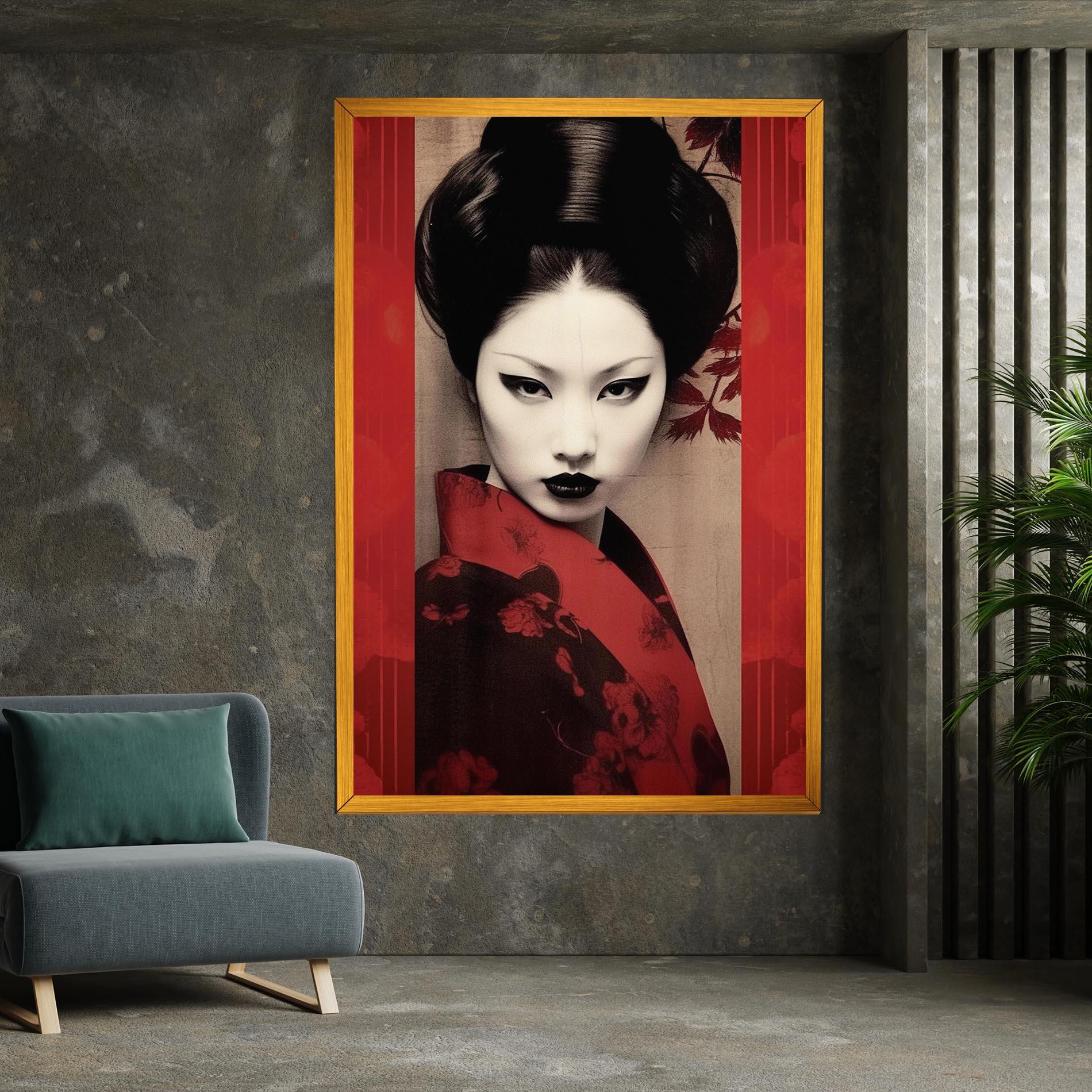 Vászonkép Black Asiatic Makeup mockup 7