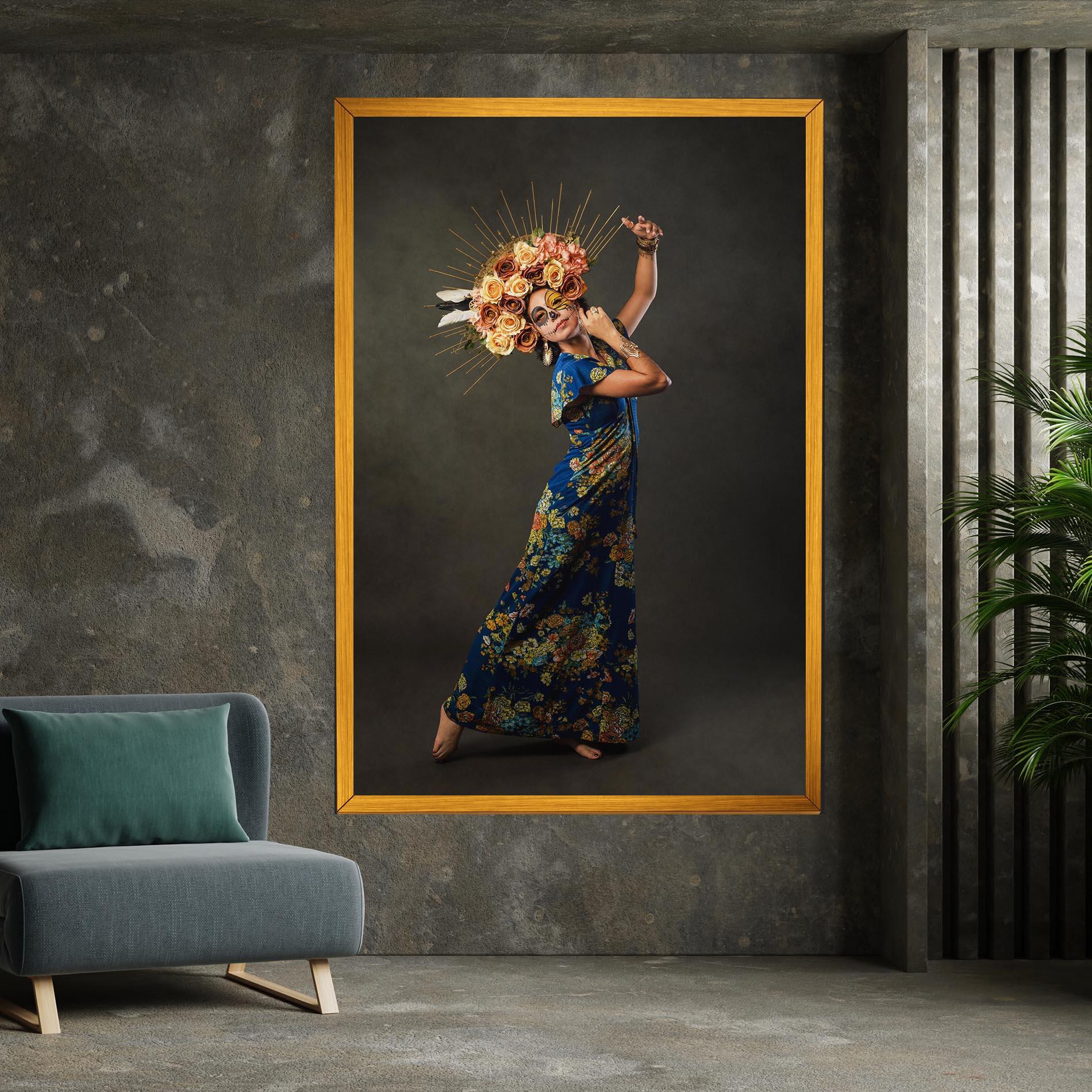 Vászonkép Sugar Skull Face mockup 7