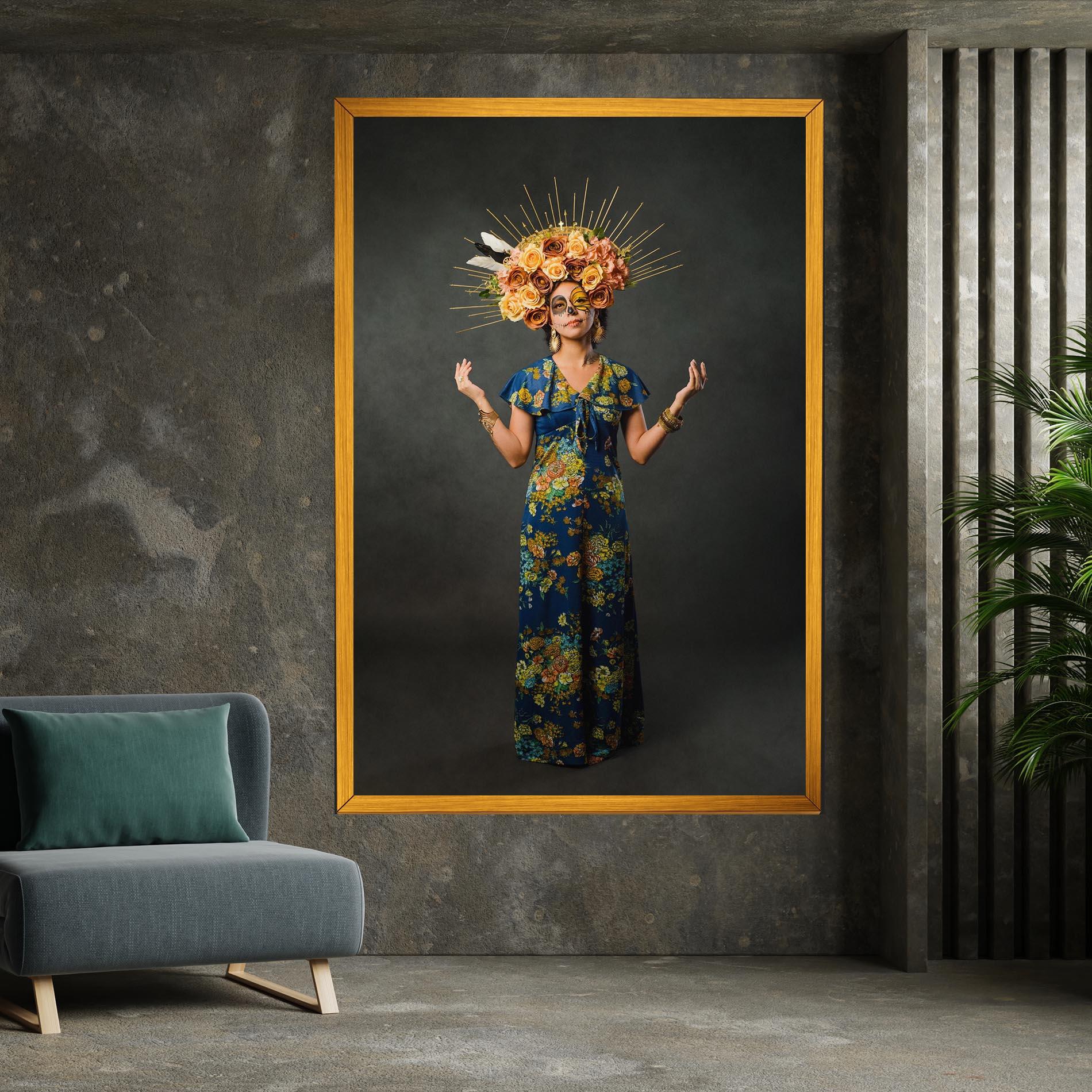 Vászonkép Sugar Skull Makeup mockup 7