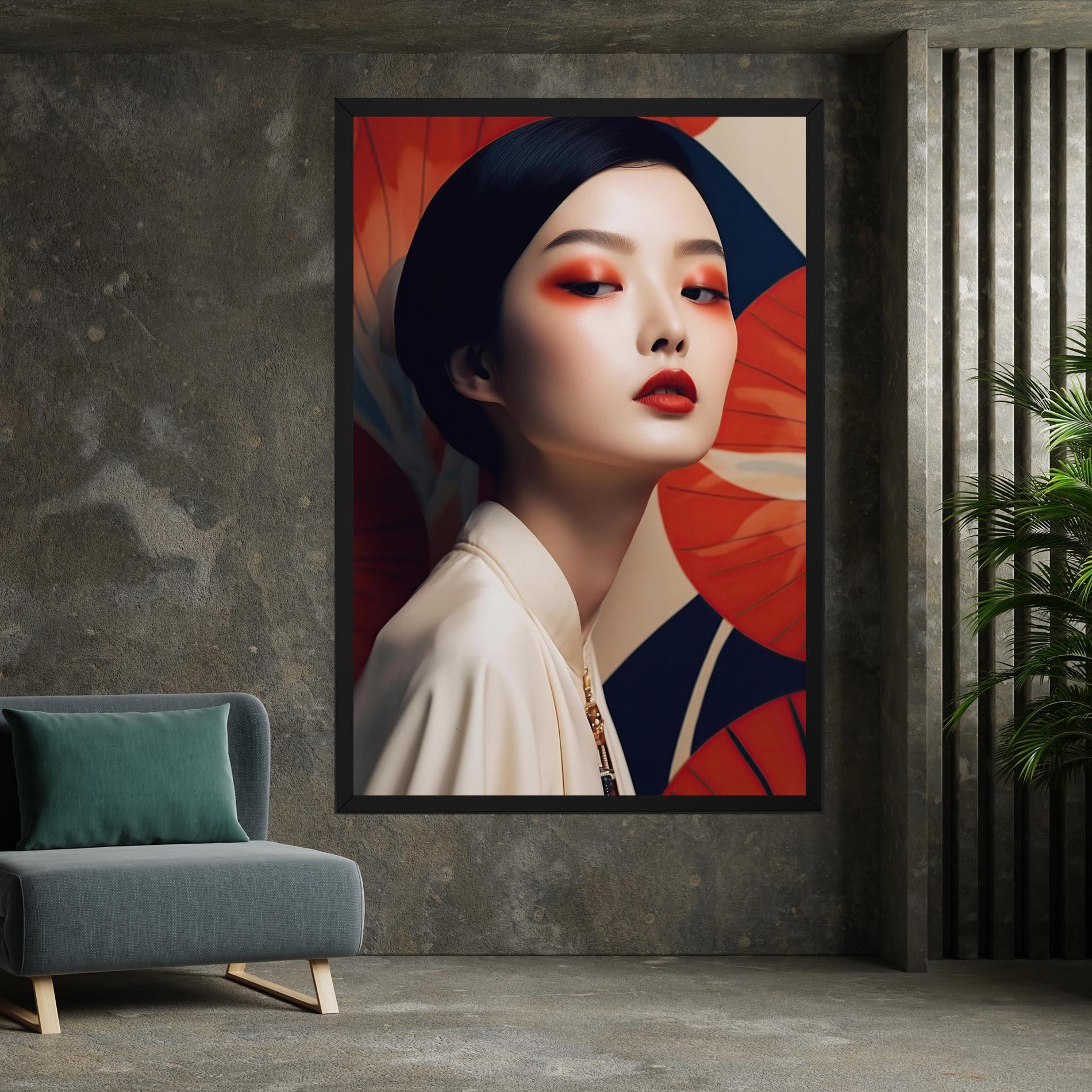 Vászonkép Asiatic Red Lips mockup 7