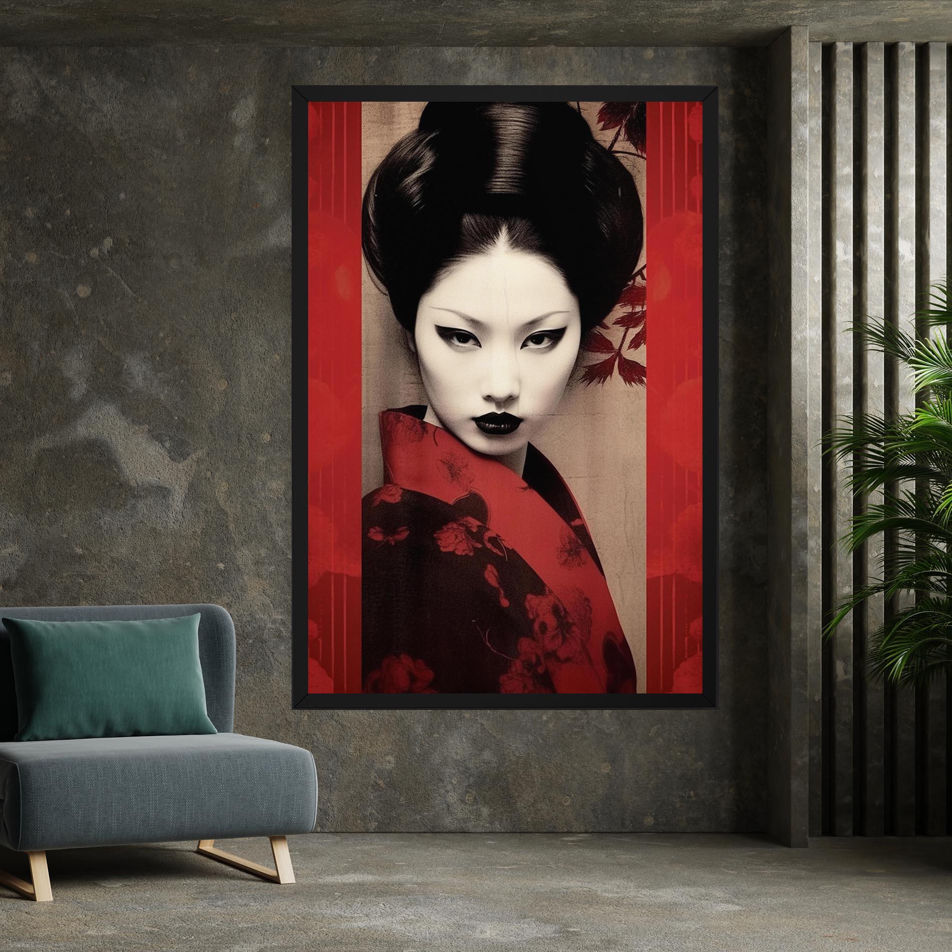 Vászonkép Black Asiatic Makeup mockup 7