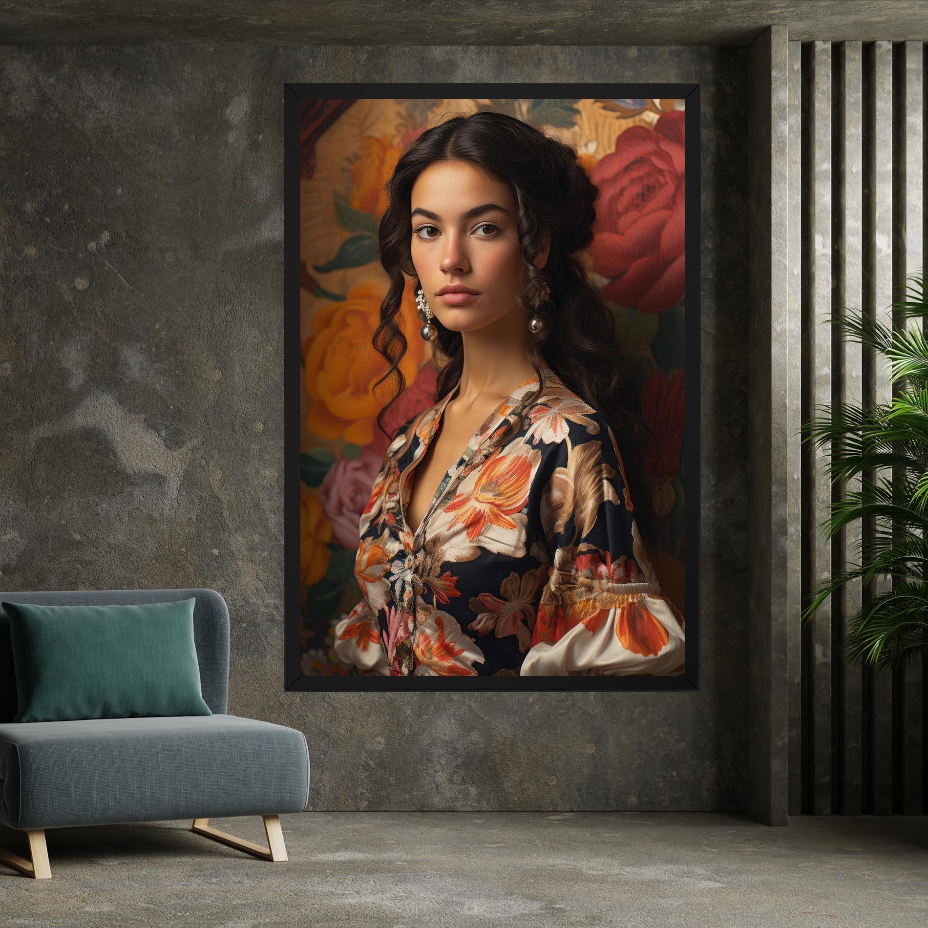 Vászonkép Floral Dress Lady mockup 7