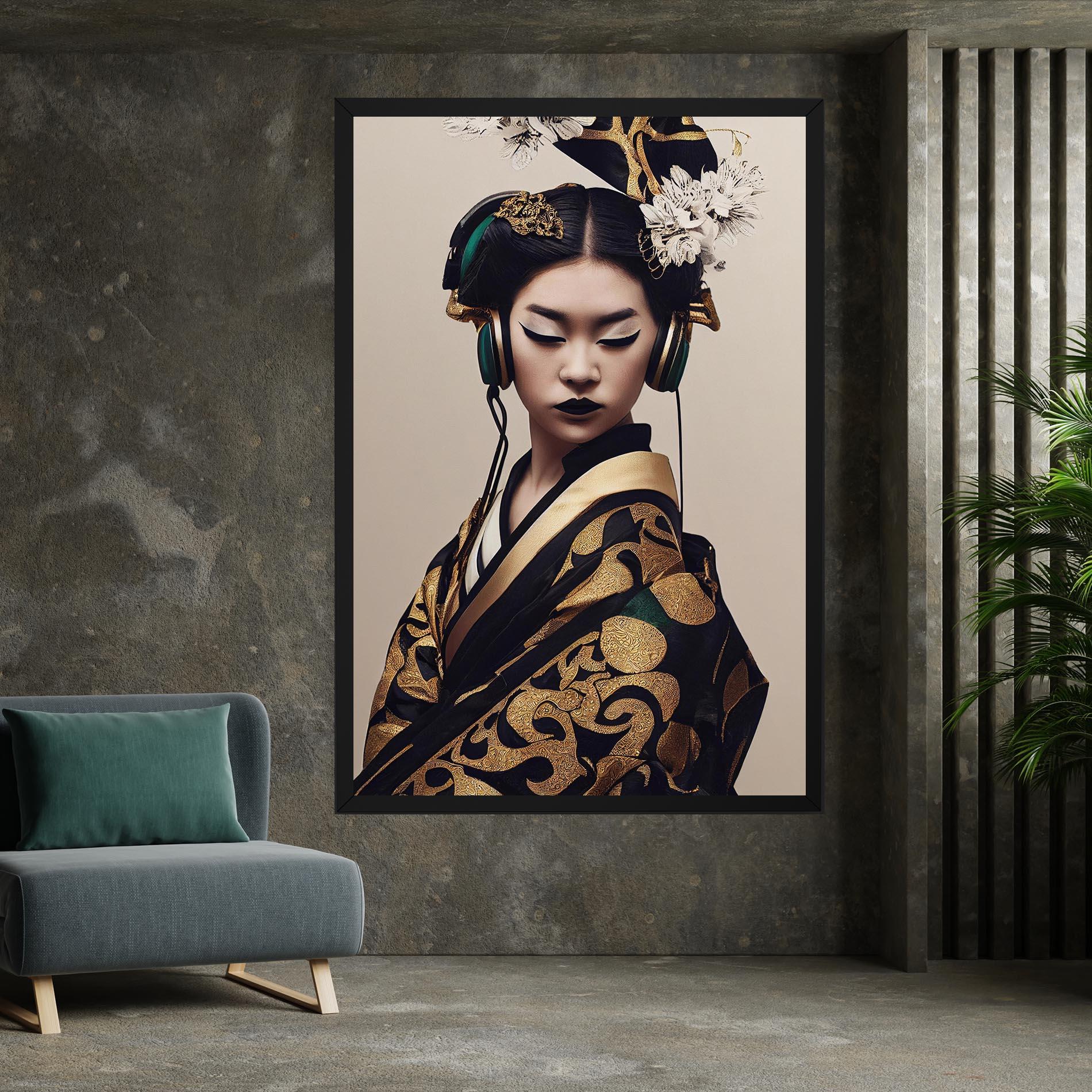 Vászonkép Kimono Headphones mockup 7