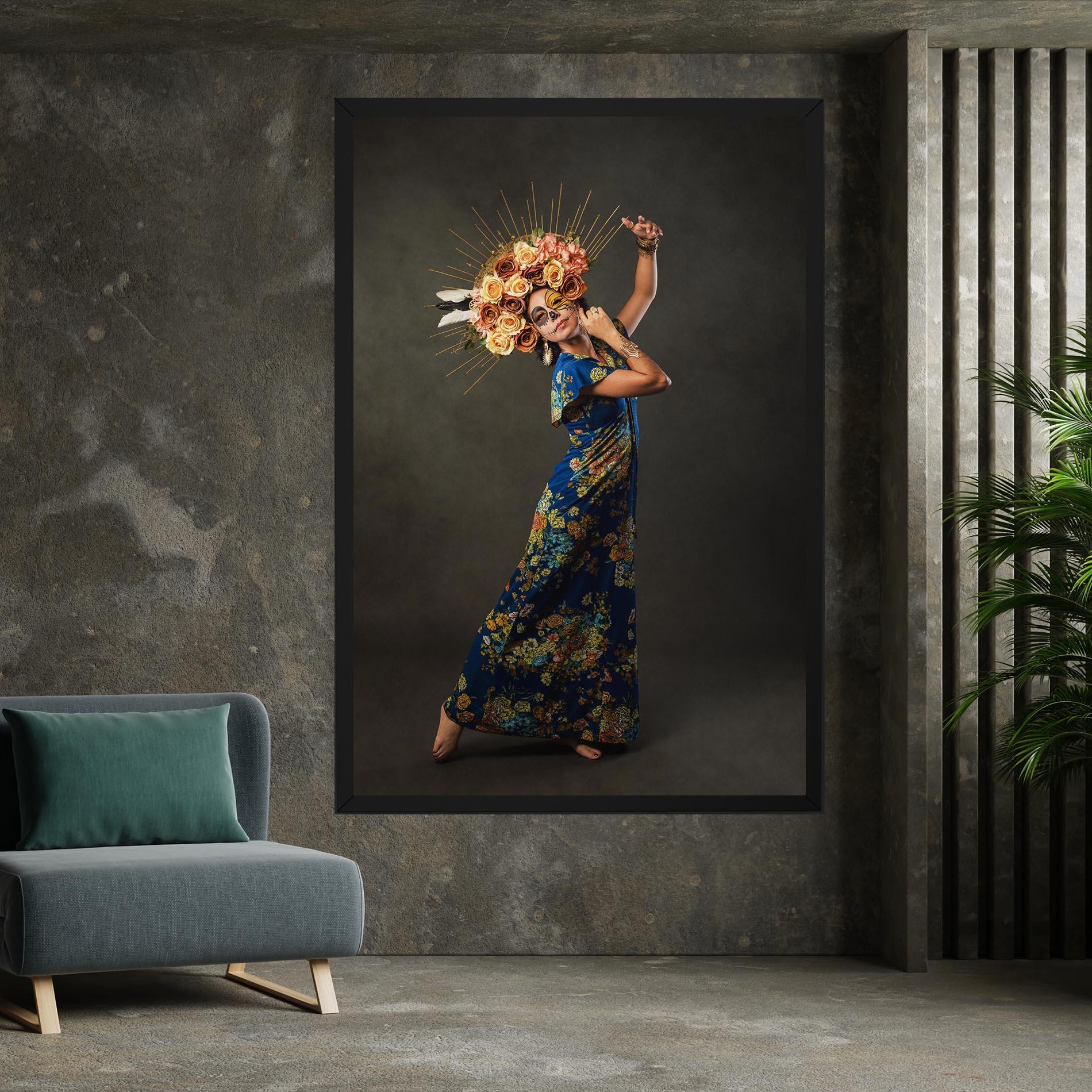 Vászonkép Sugar Skull Face mockup 7