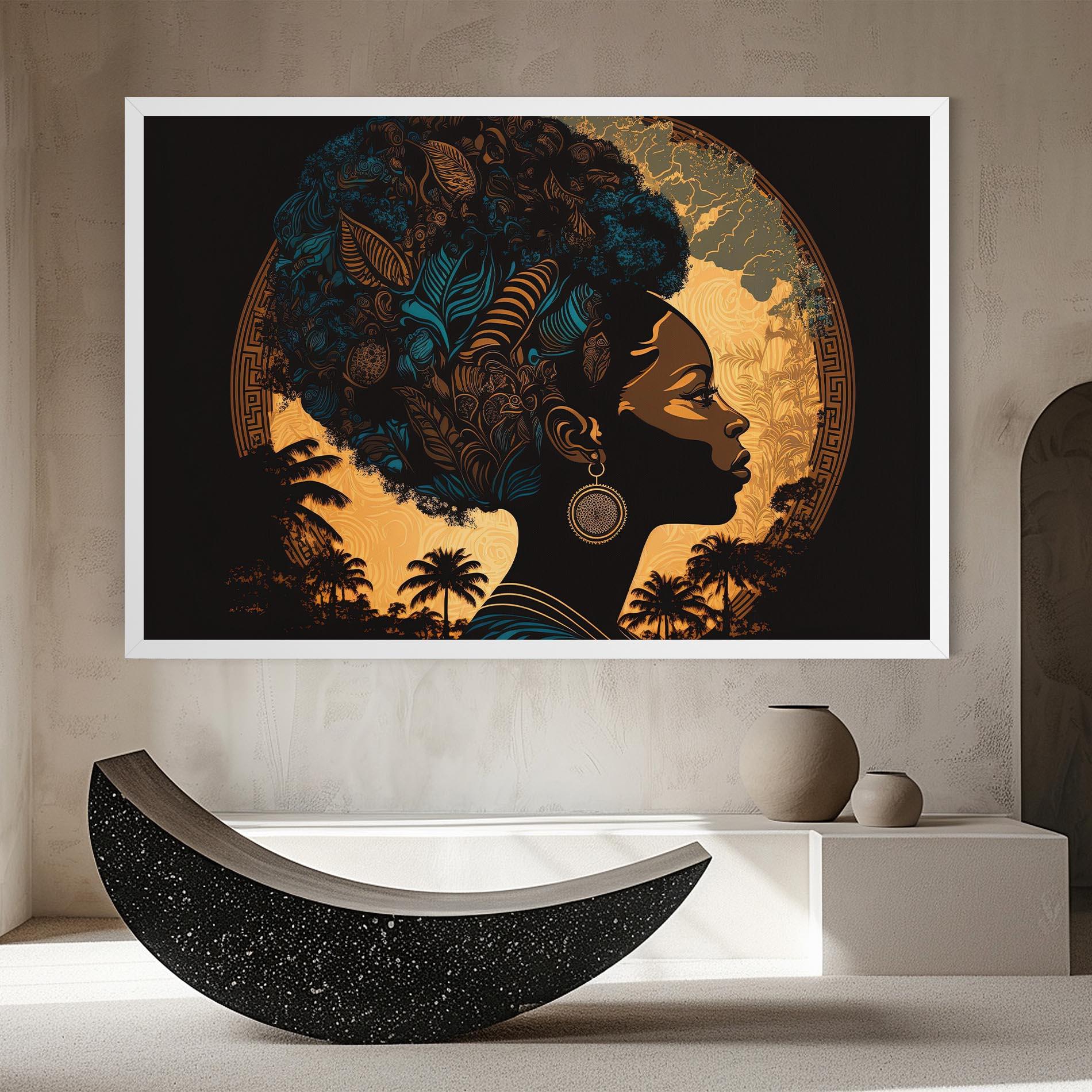 Vászonkép African Profile Woman mockup 8