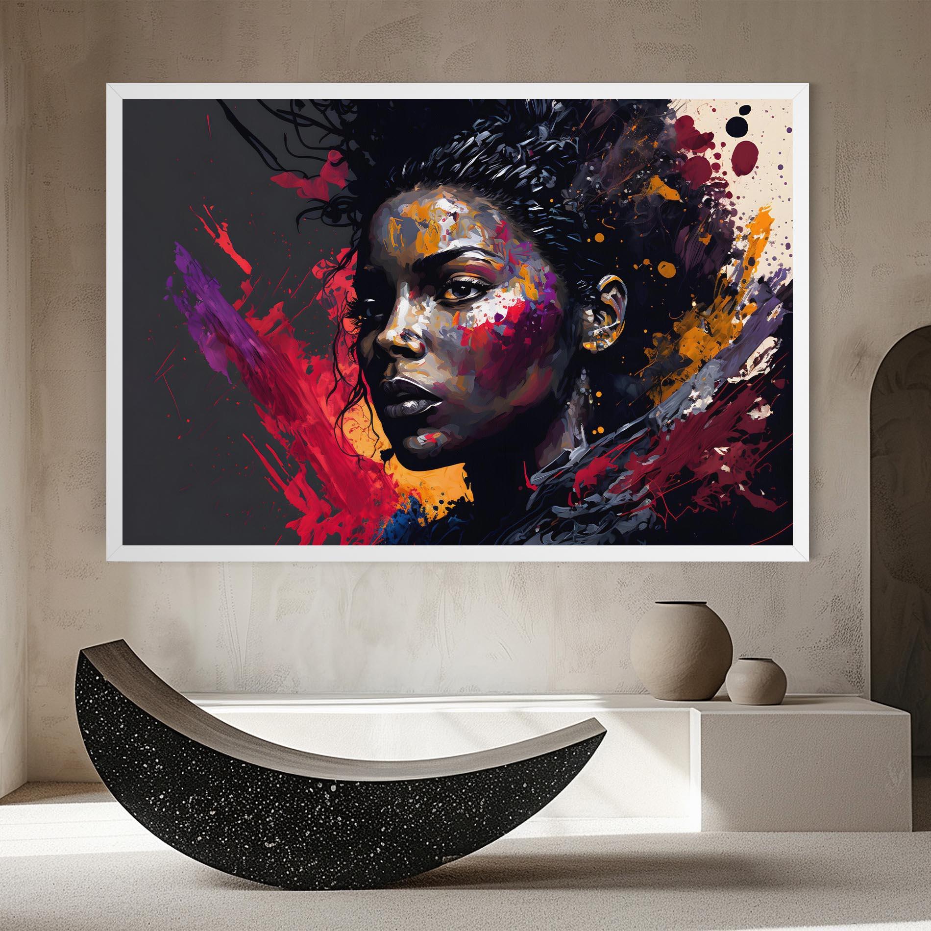 Vászonkép African Woman Splash mockup 8