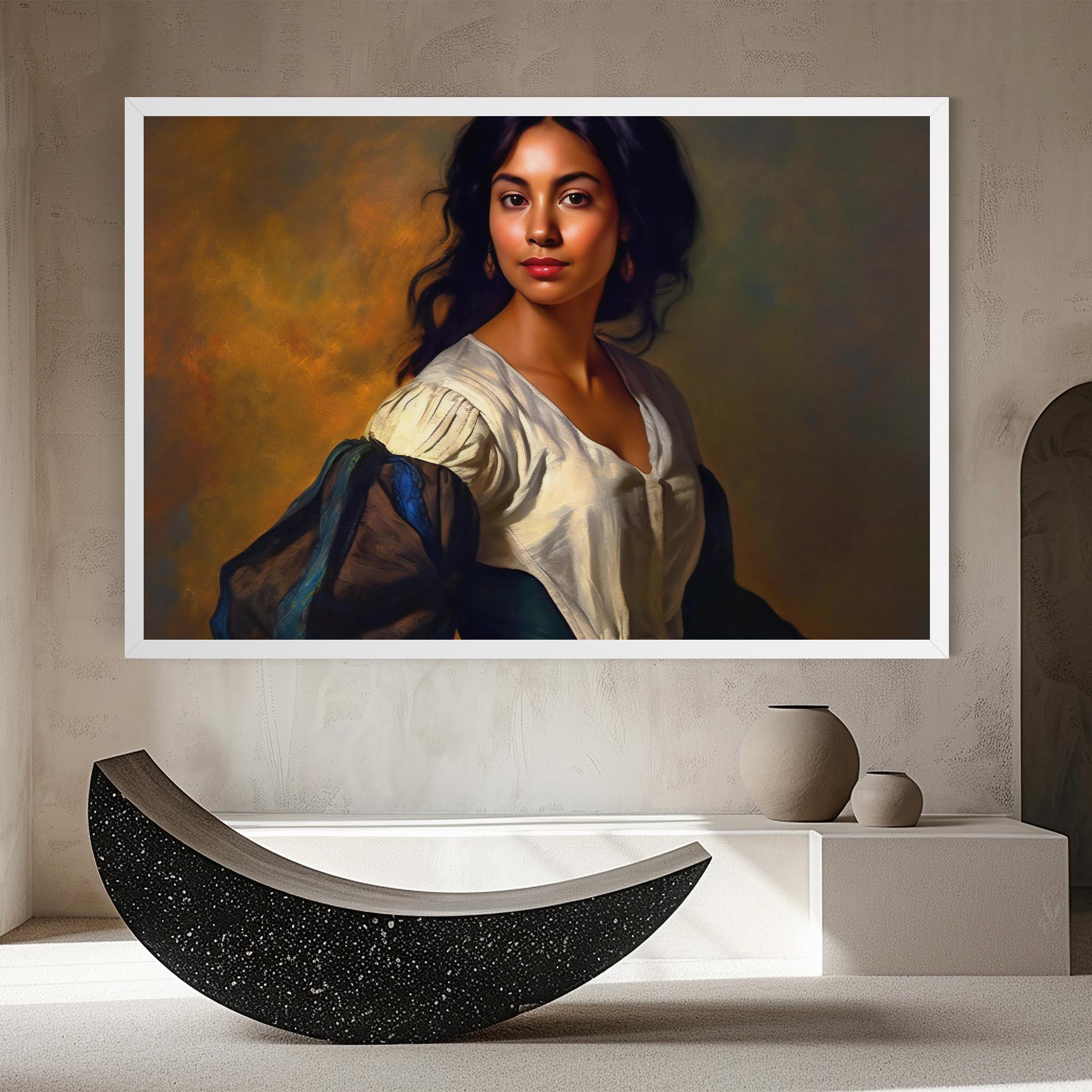 Vászonkép Beautiful Brunette Art mockup 8