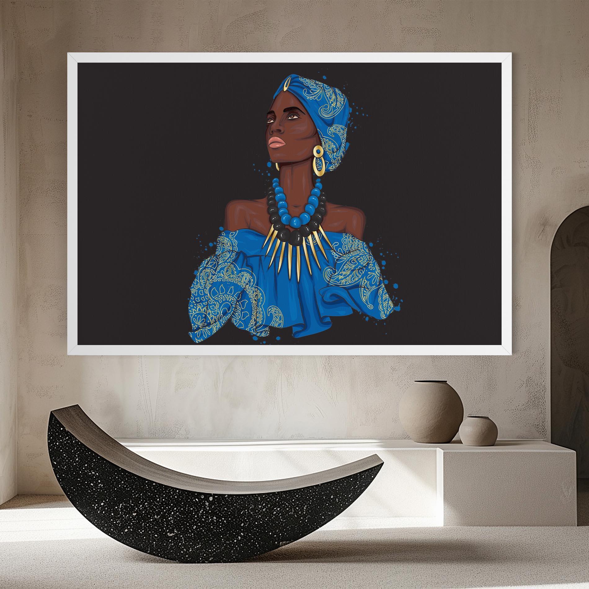 Vászonkép Blue African Outfit mockup 8
