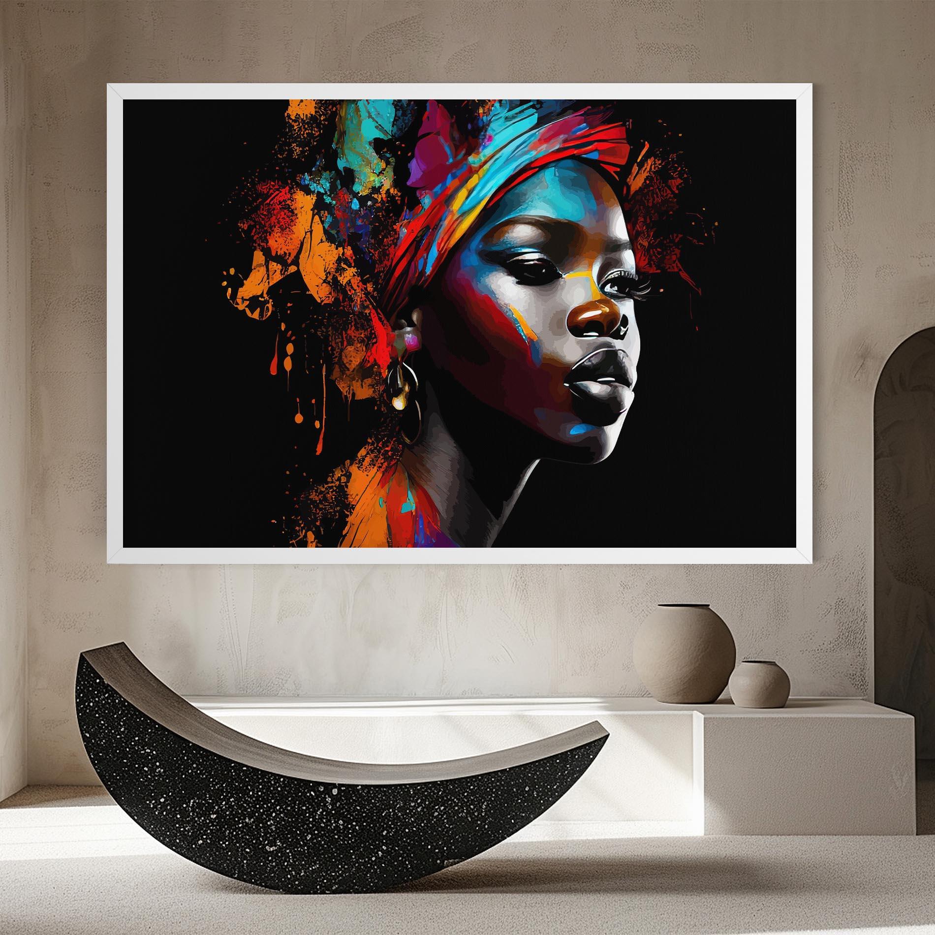 Vászonkép Pretty African Art Splash mockup 8