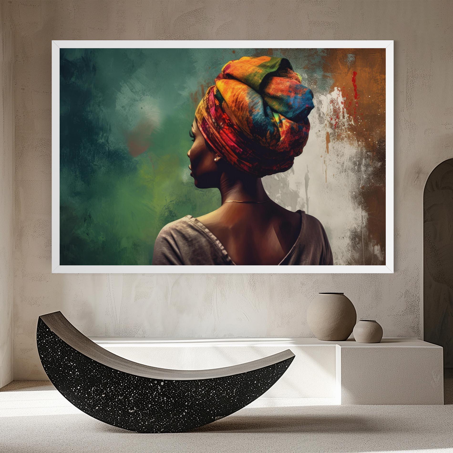 Vászonkép Yellow Turban Art mockup 8