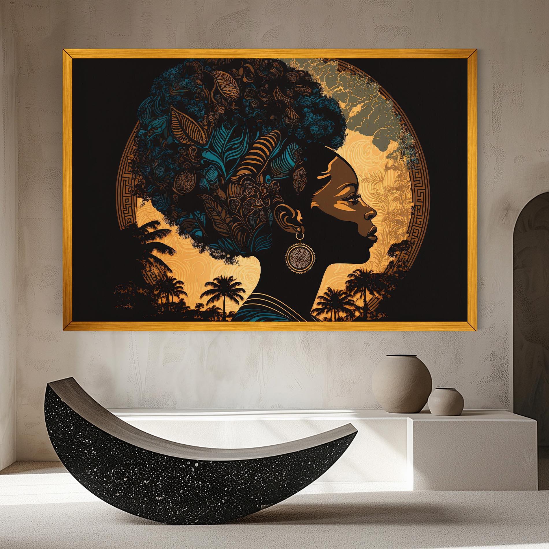 Vászonkép African Profile Woman mockup 8