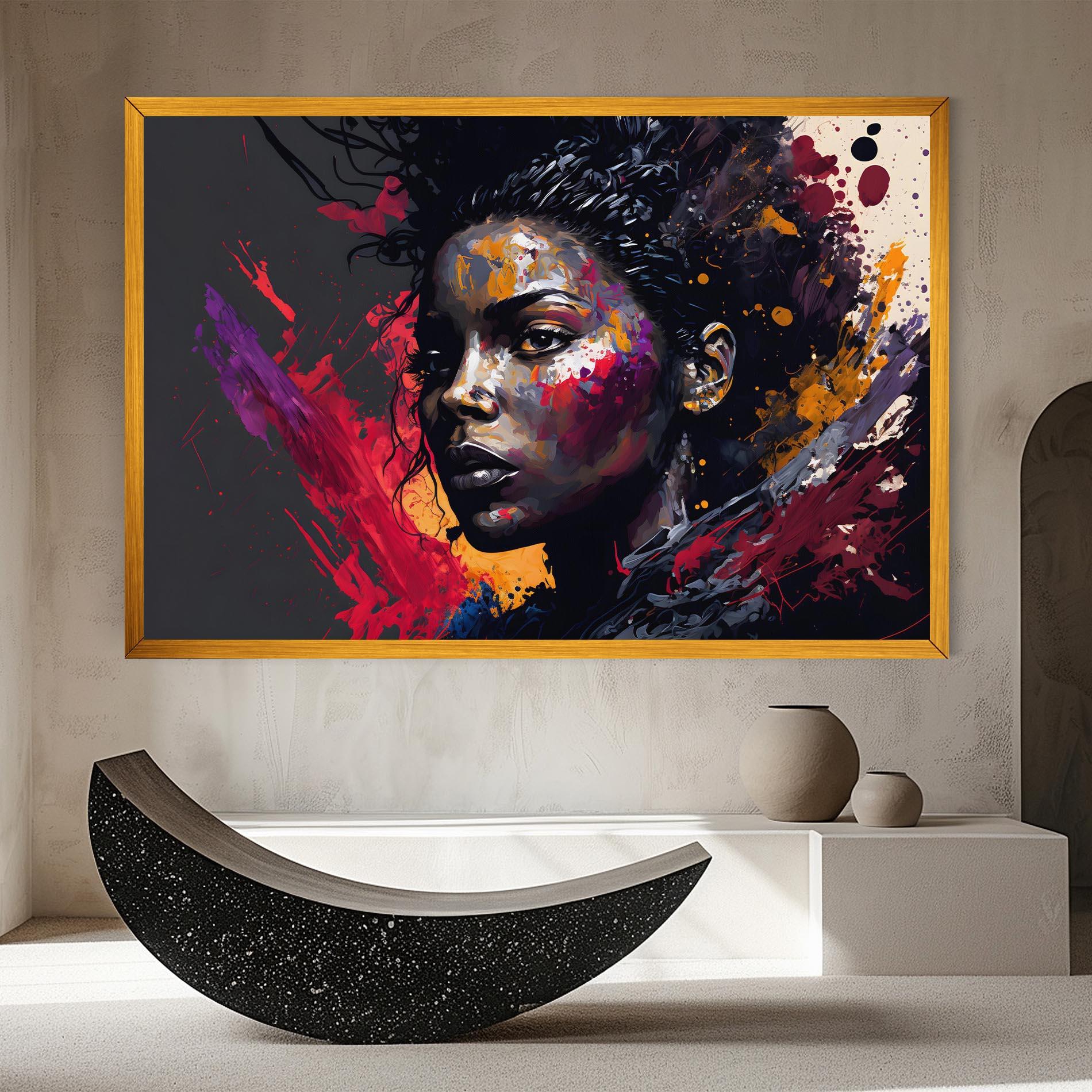 Vászonkép African Woman Splash mockup 8