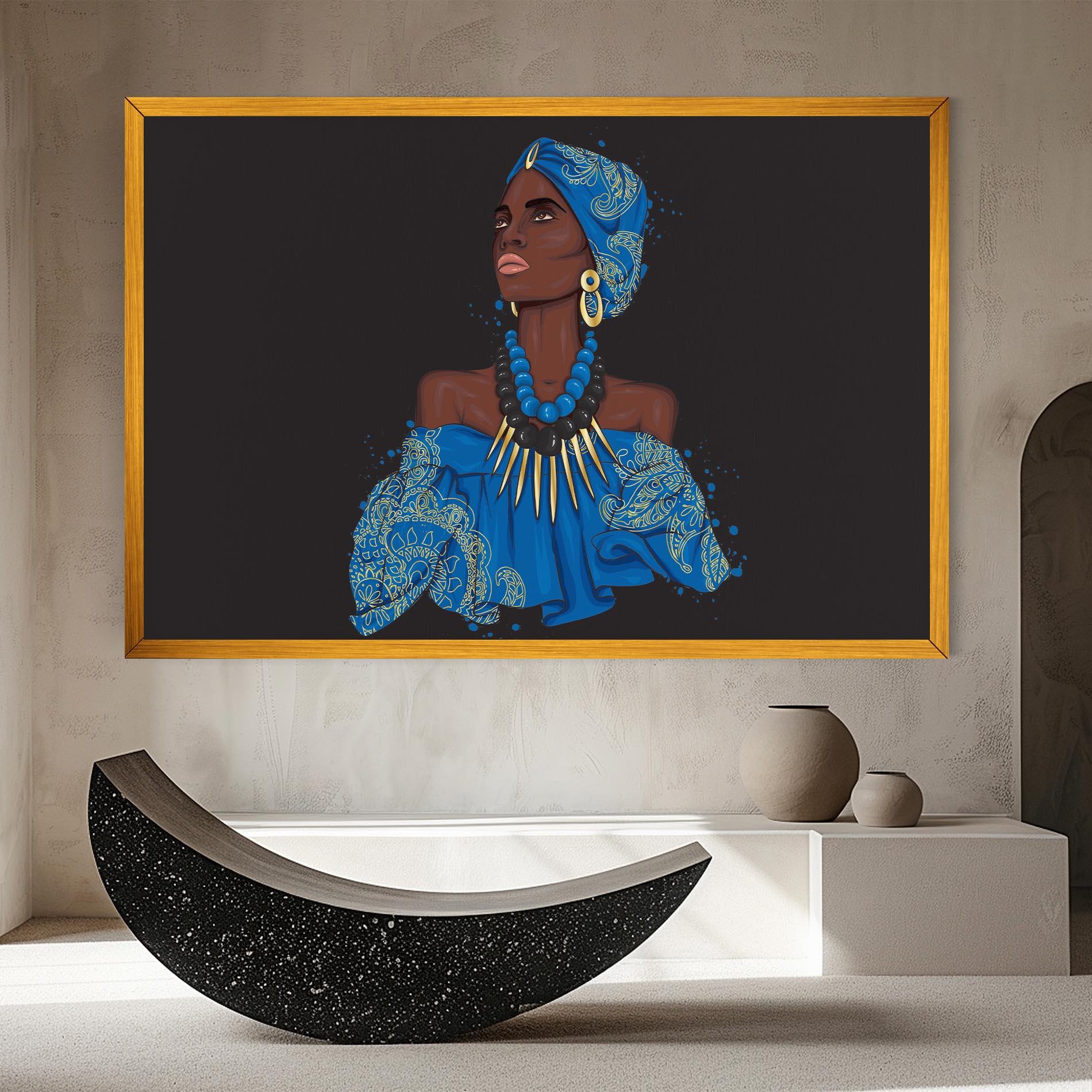Vászonkép Blue African Outfit mockup 8