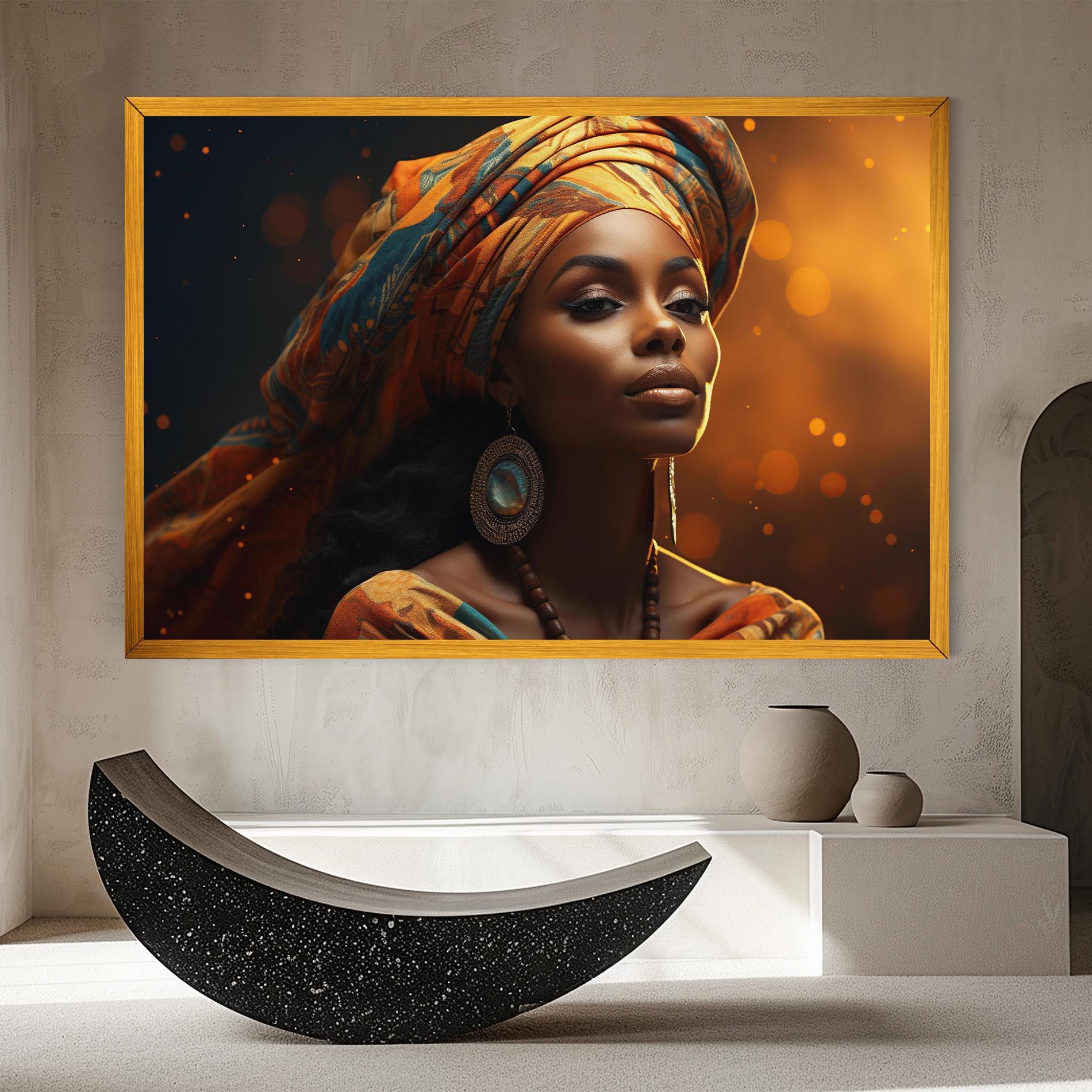 Vászonkép Fashion African Portrait mockup 8