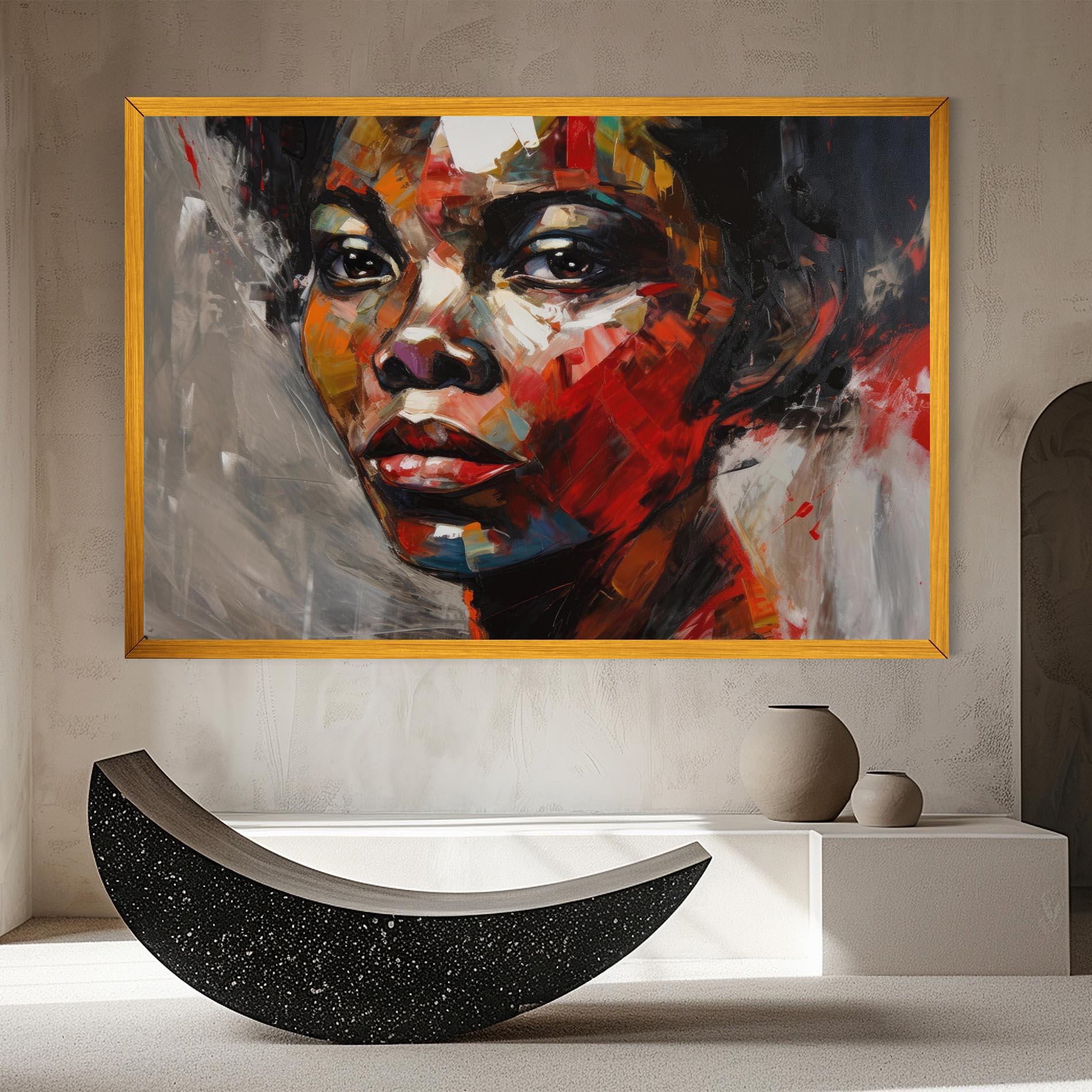 Vászonkép Intense Portrait Art mockup 8