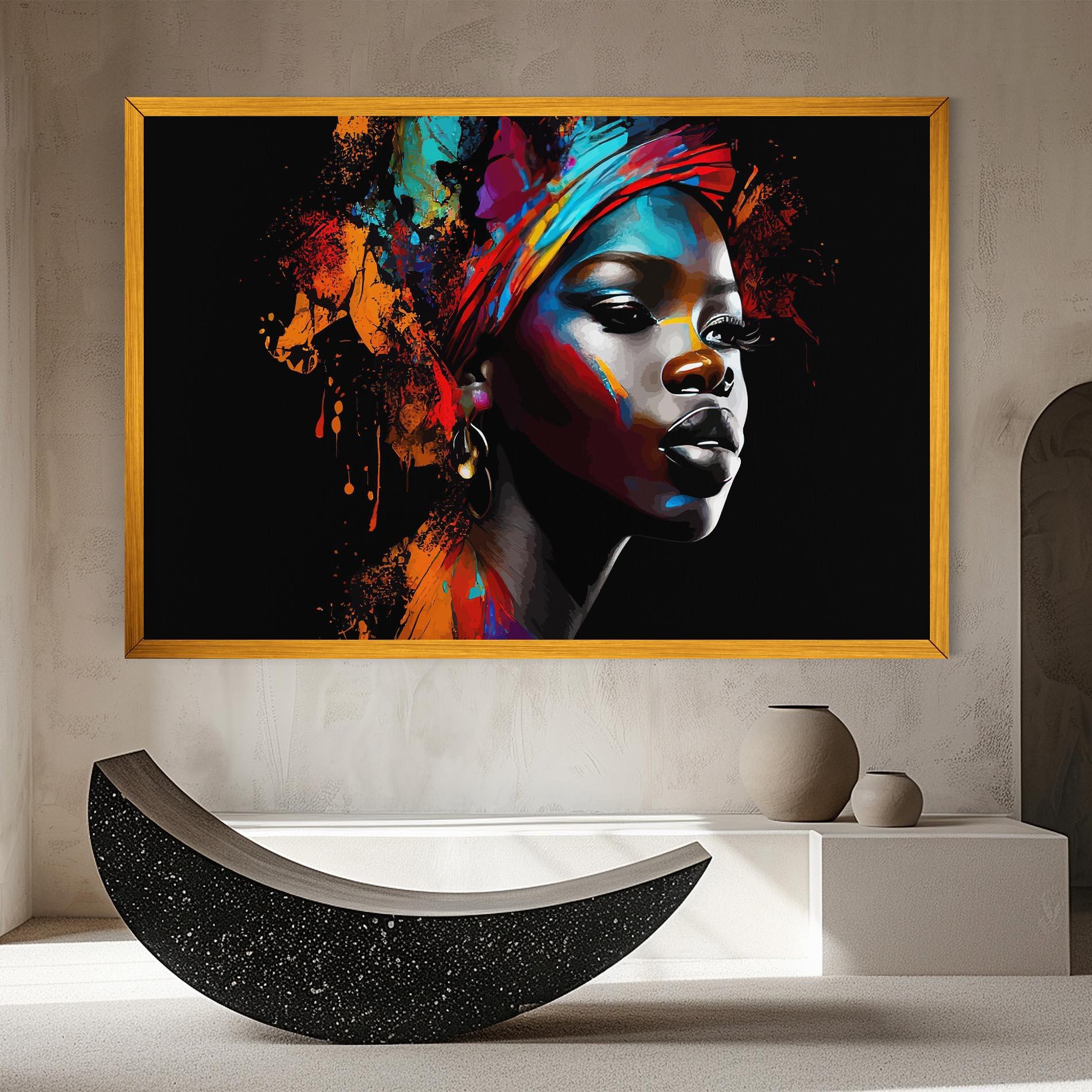 Vászonkép Pretty African Art Splash mockup 8