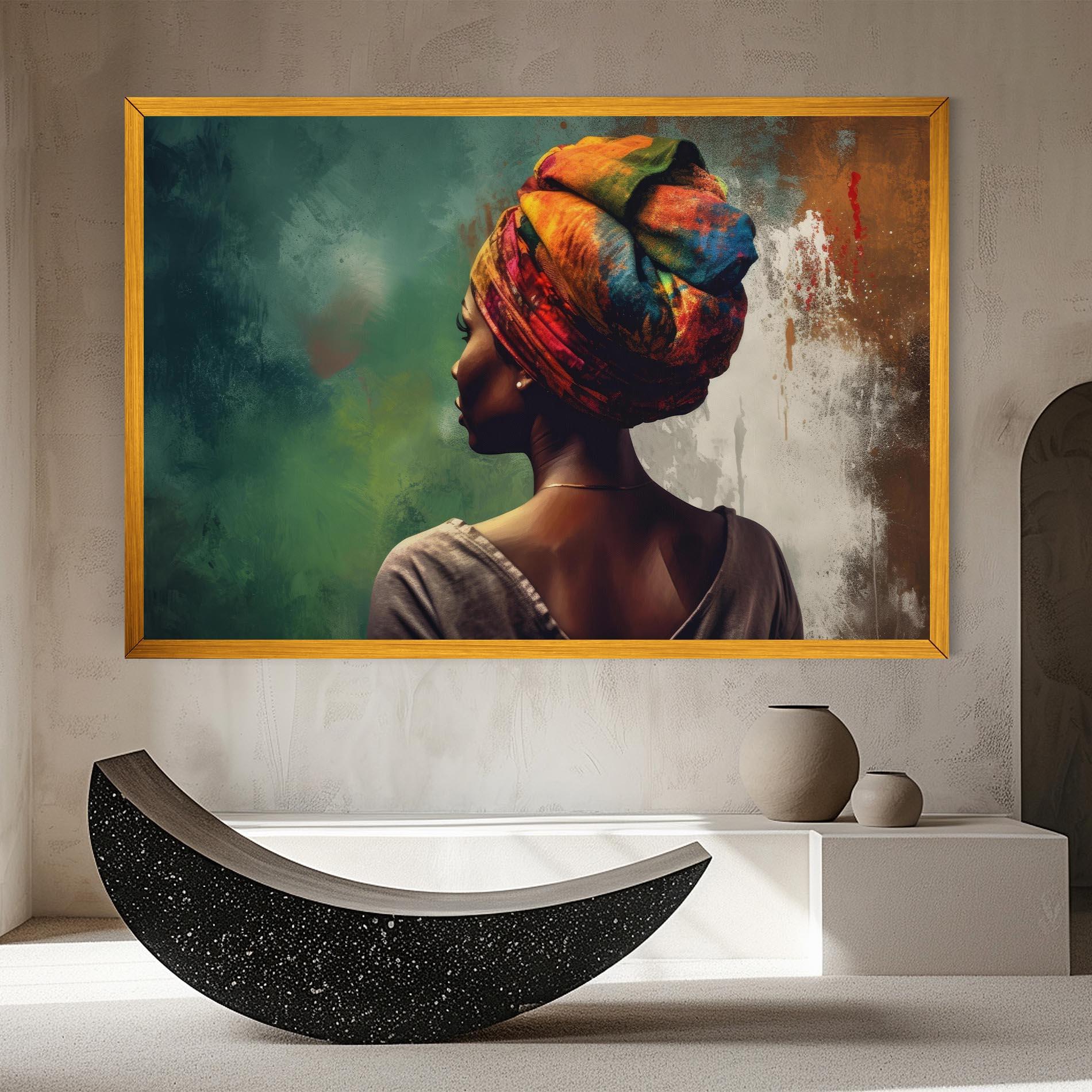 Vászonkép Yellow Turban Art mockup 8