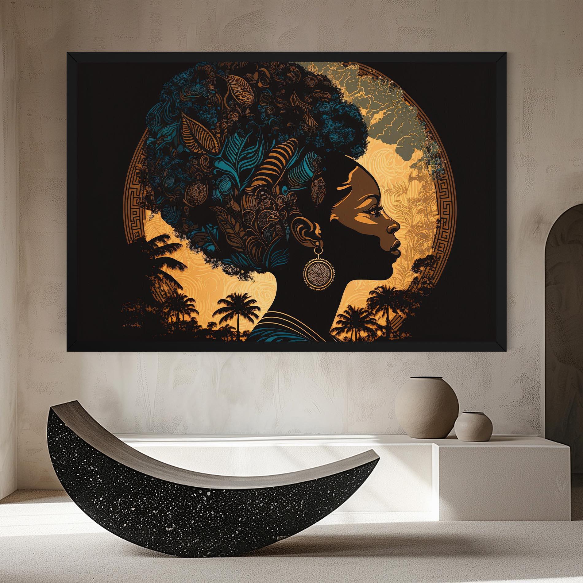 Vászonkép African Profile Woman mockup 8