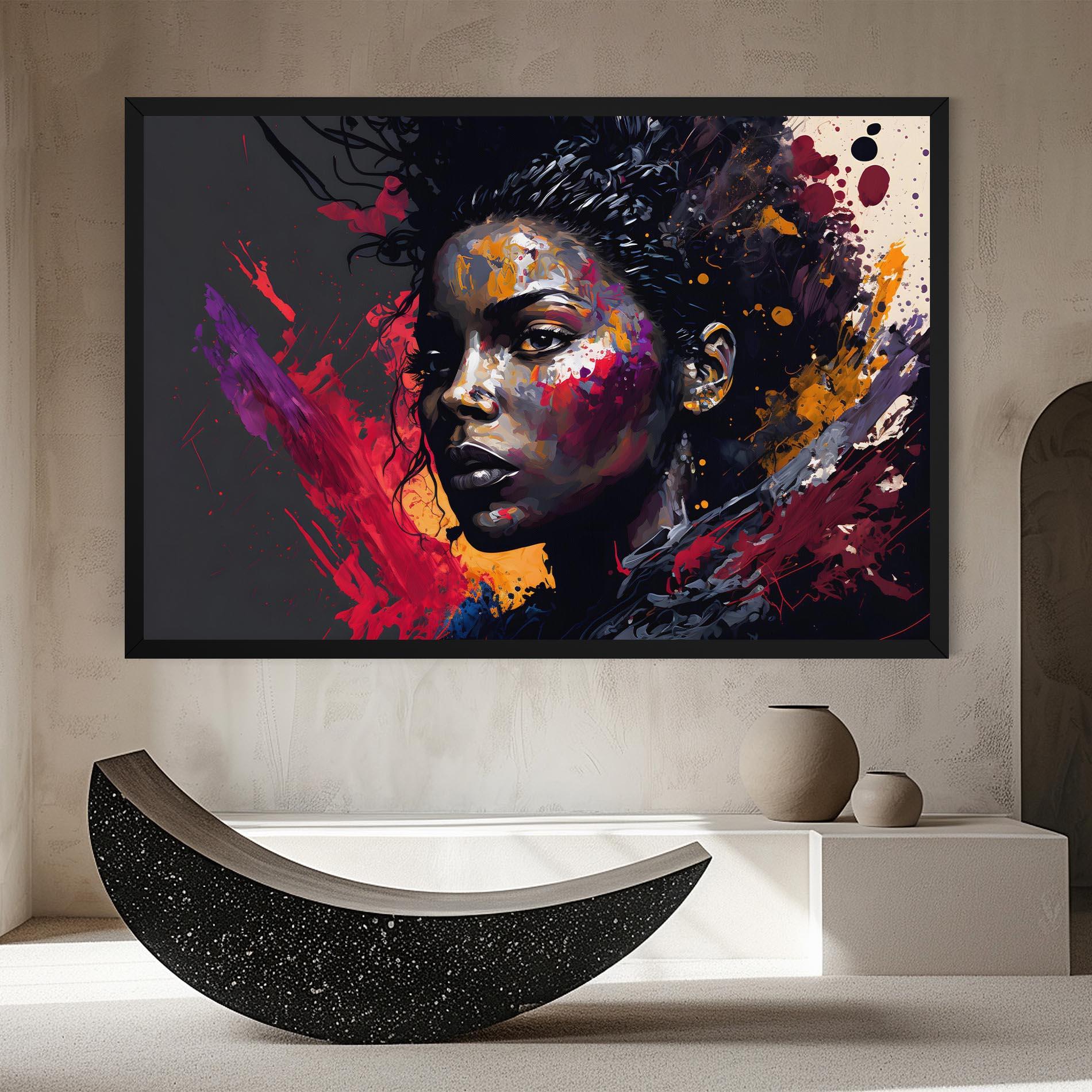 Vászonkép African Woman Splash mockup 8