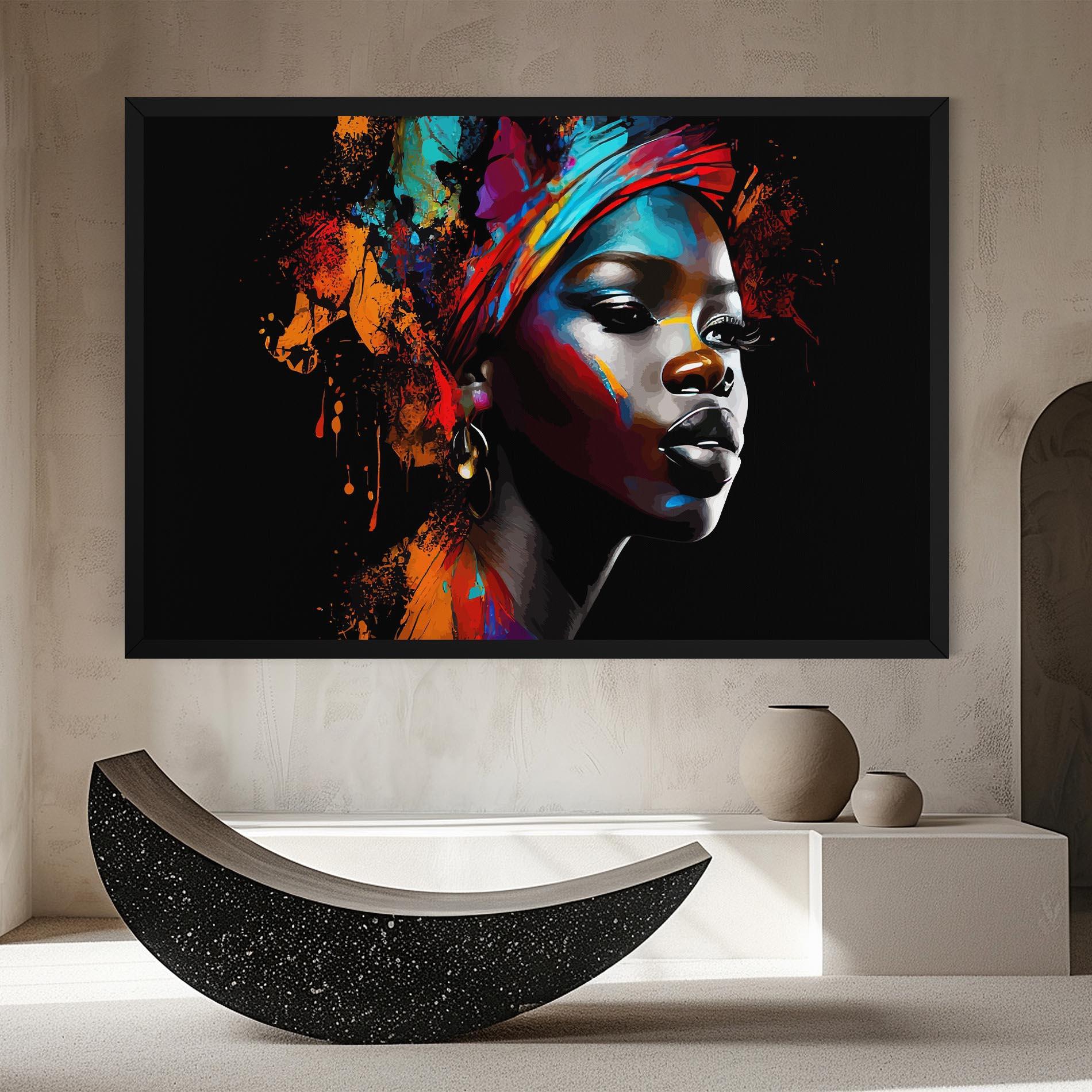 Vászonkép Pretty African Art Splash mockup 8
