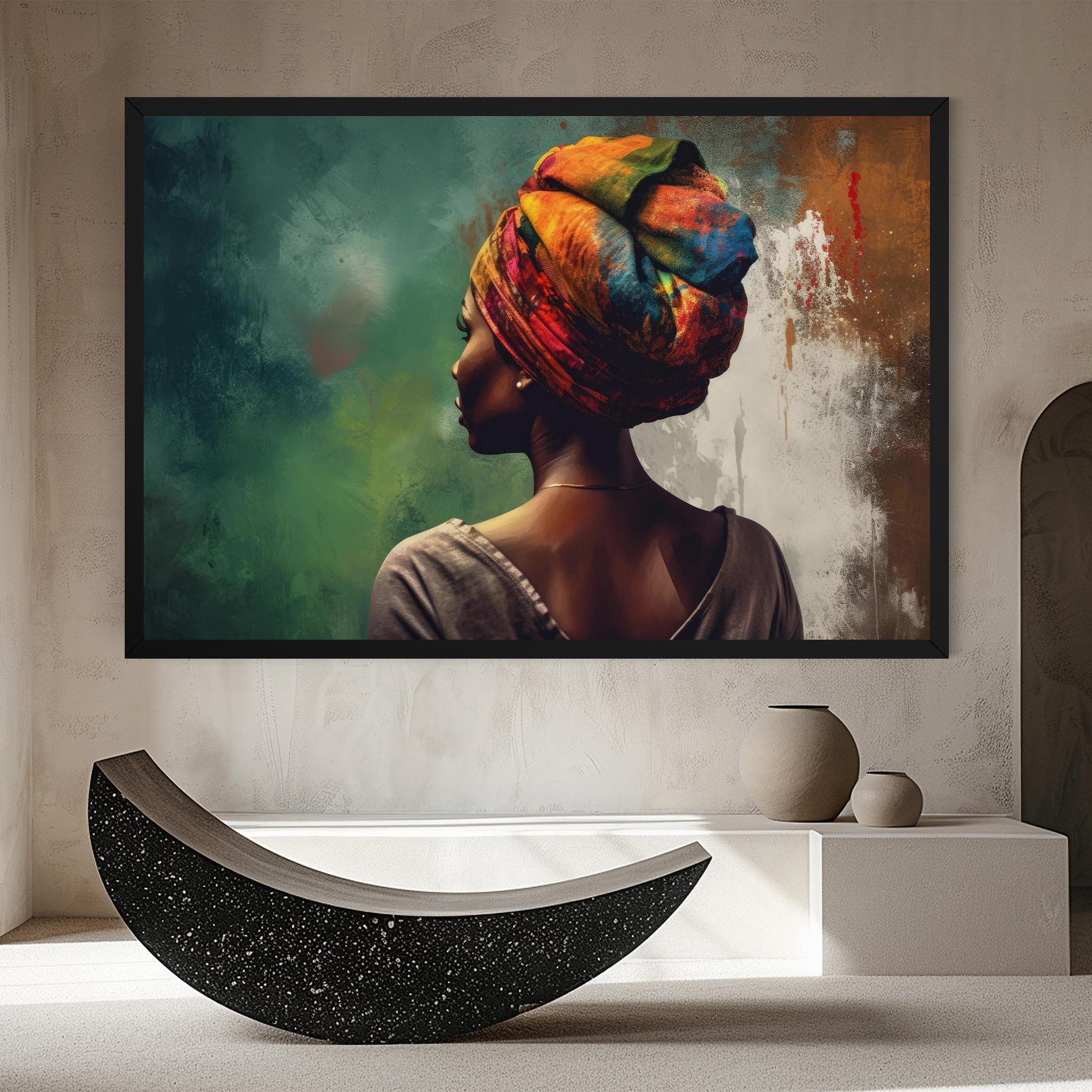 Vászonkép Yellow Turban Art mockup 8