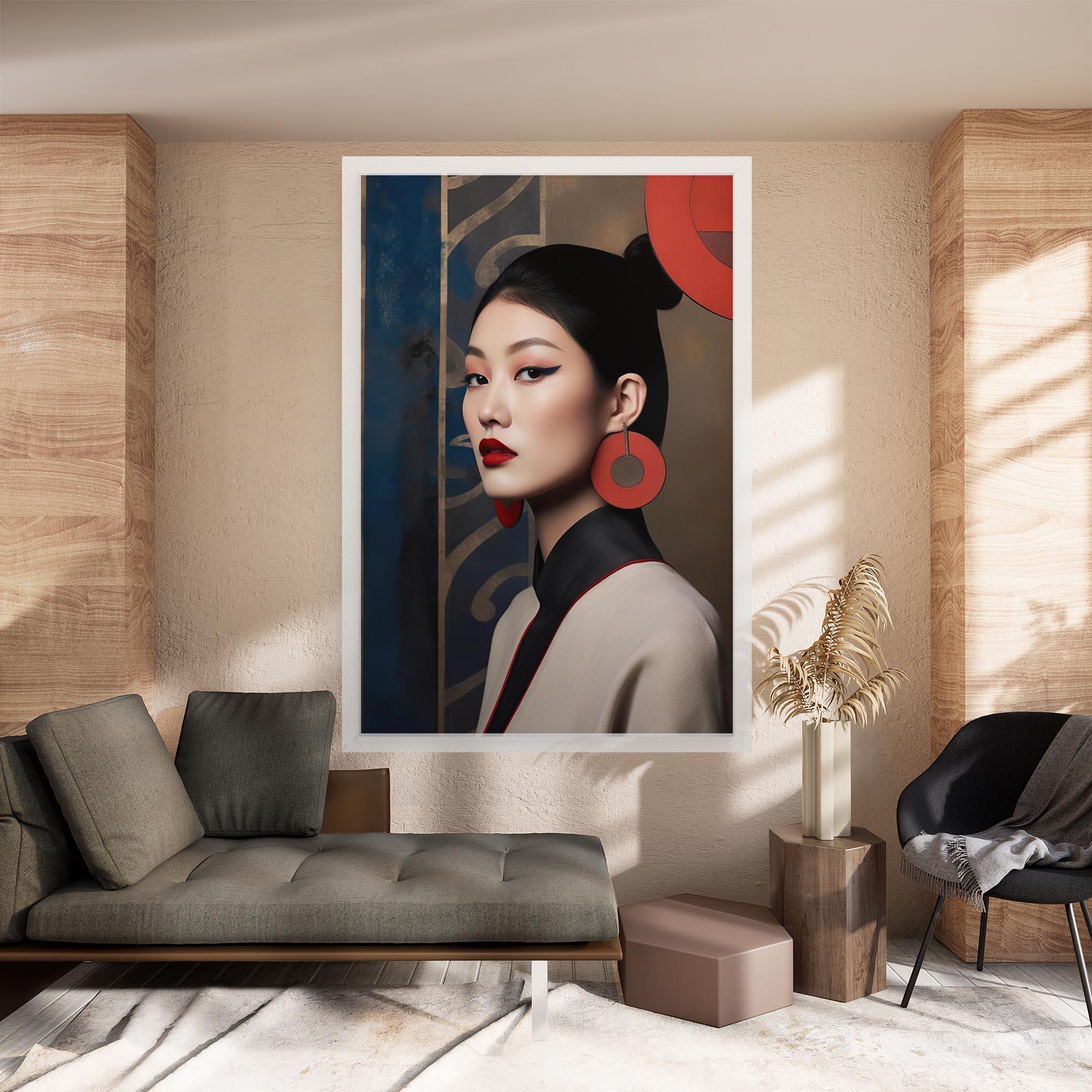 Vászonkép Asian Big Earrings mockup 8