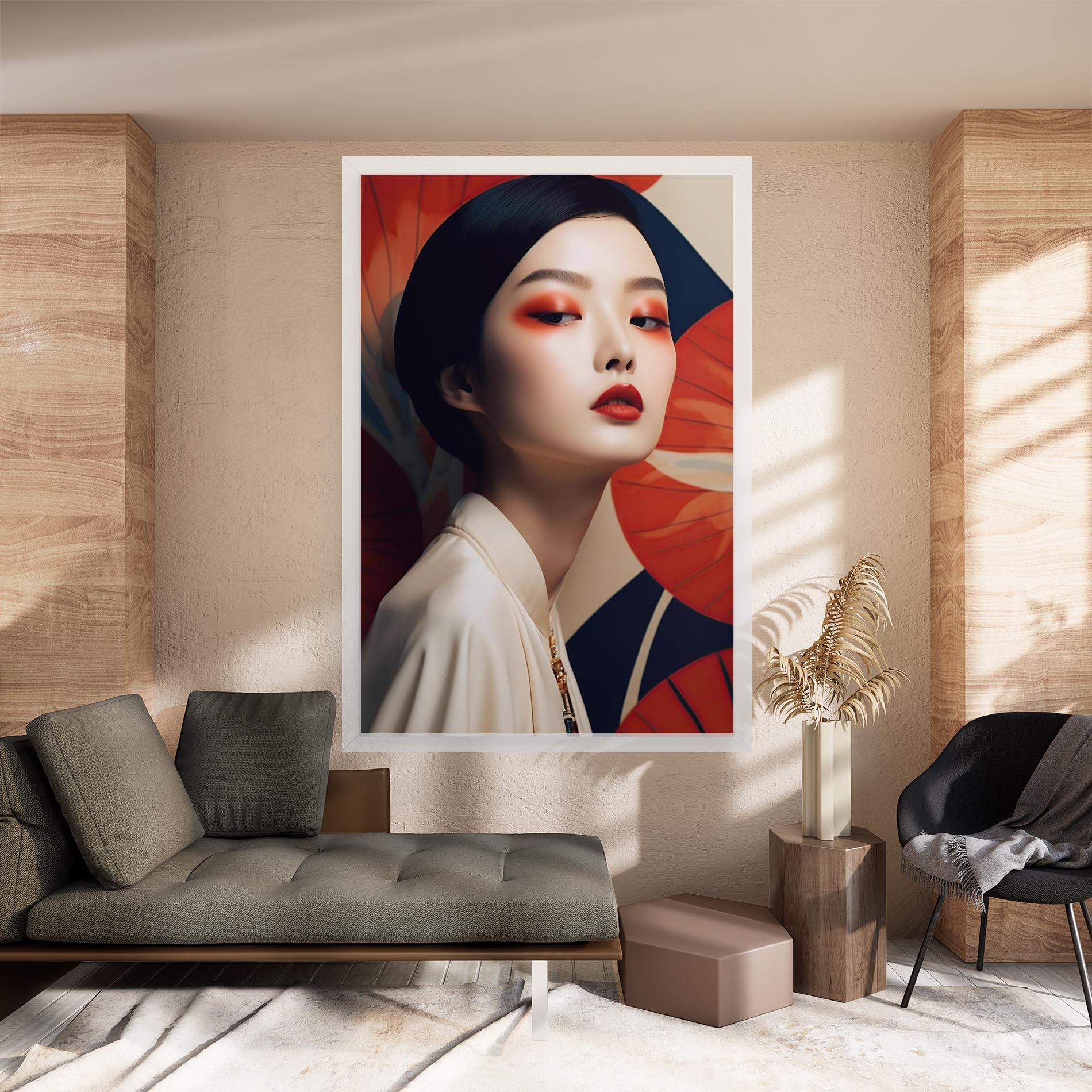 Vászonkép Asiatic Red Lips mockup 8