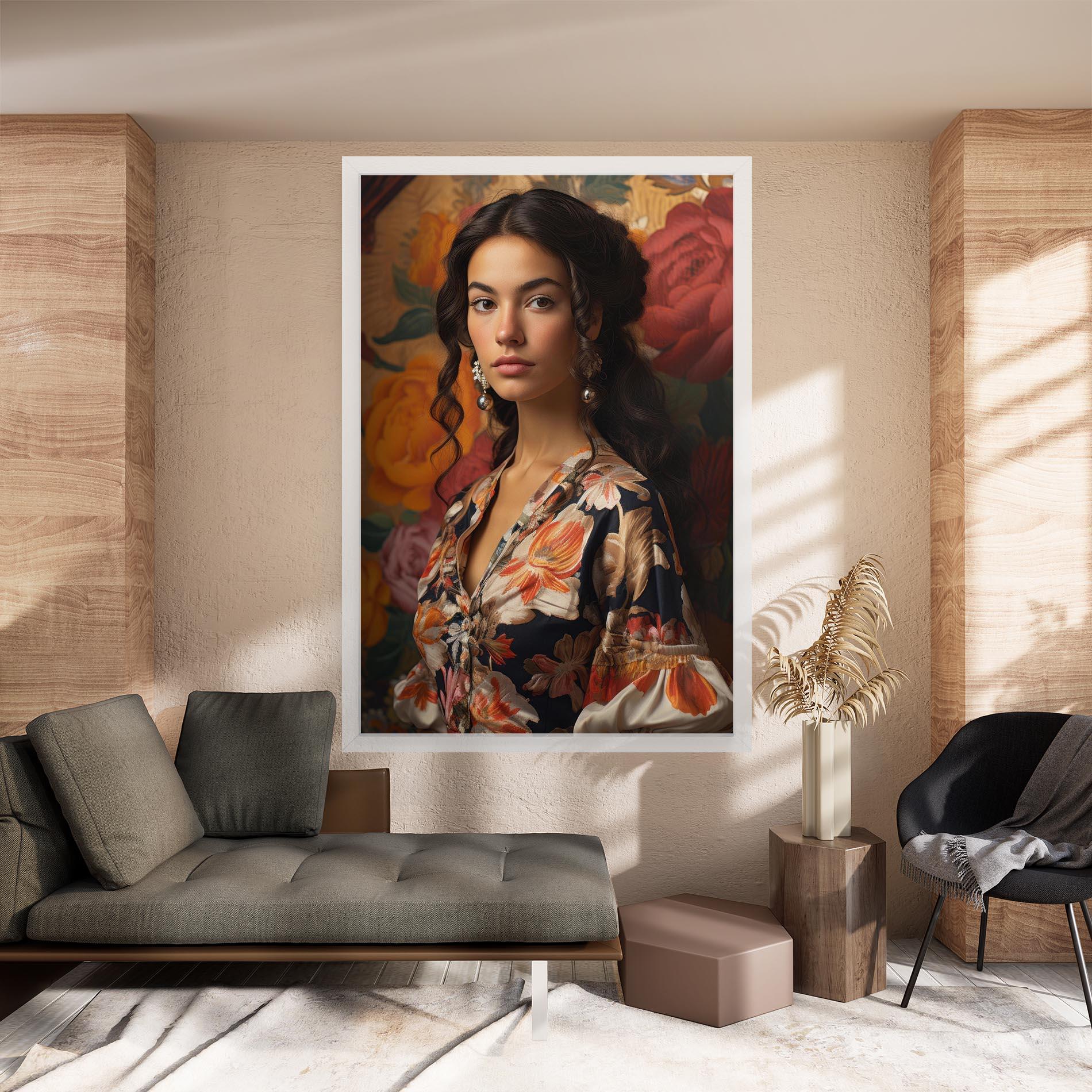 Vászonkép Floral Dress Lady mockup 8