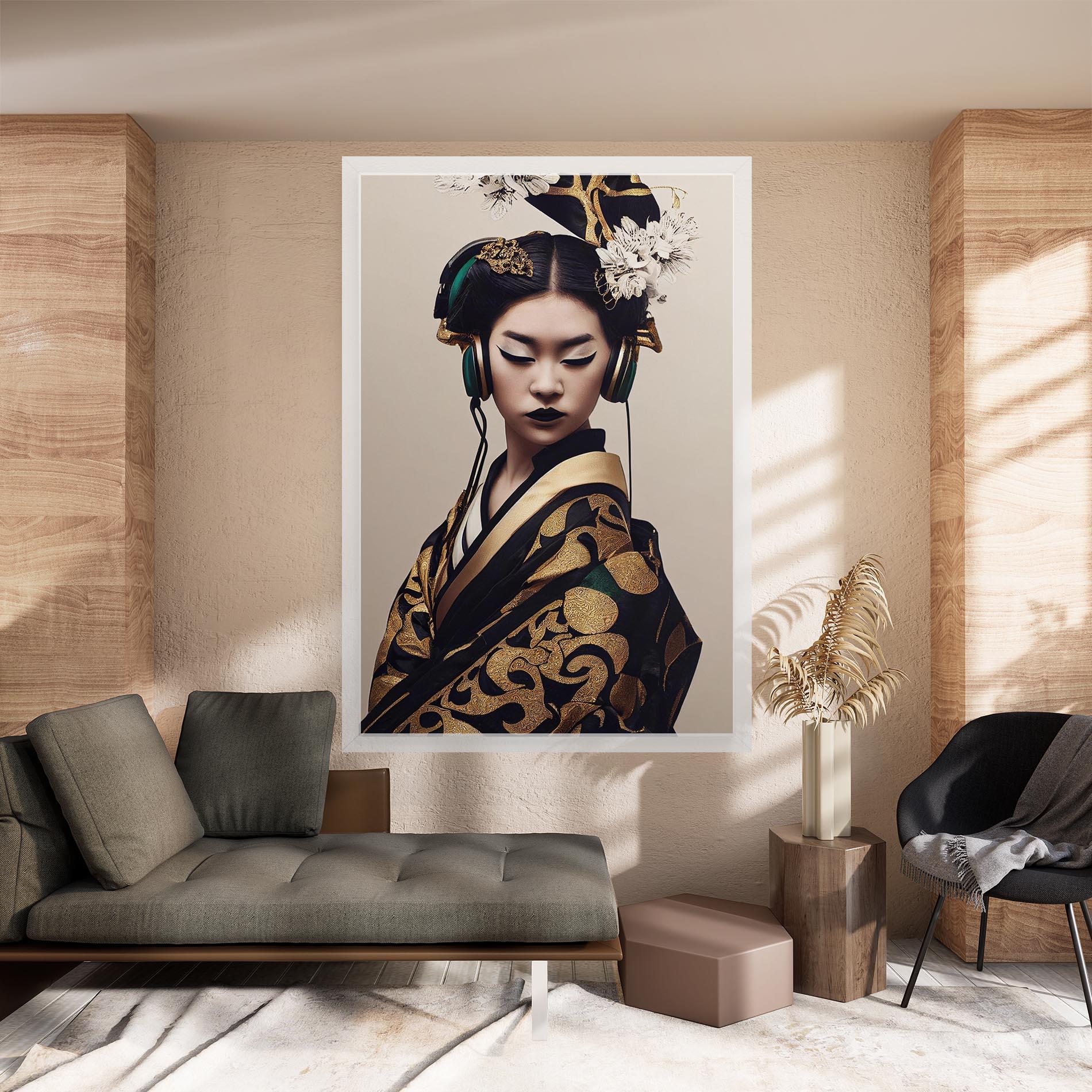 Vászonkép Kimono Headphones mockup 8