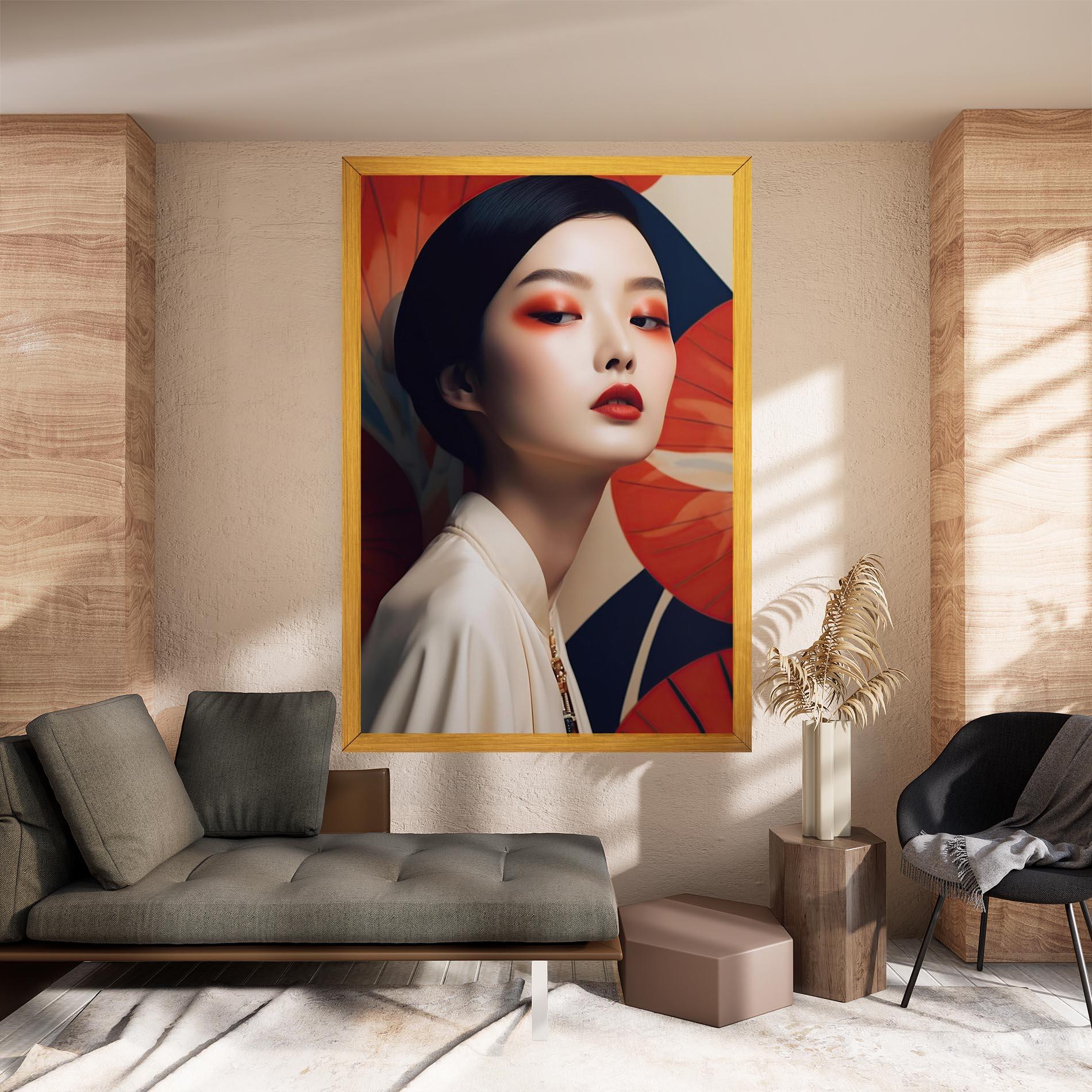 Vászonkép Asiatic Red Lips mockup 8