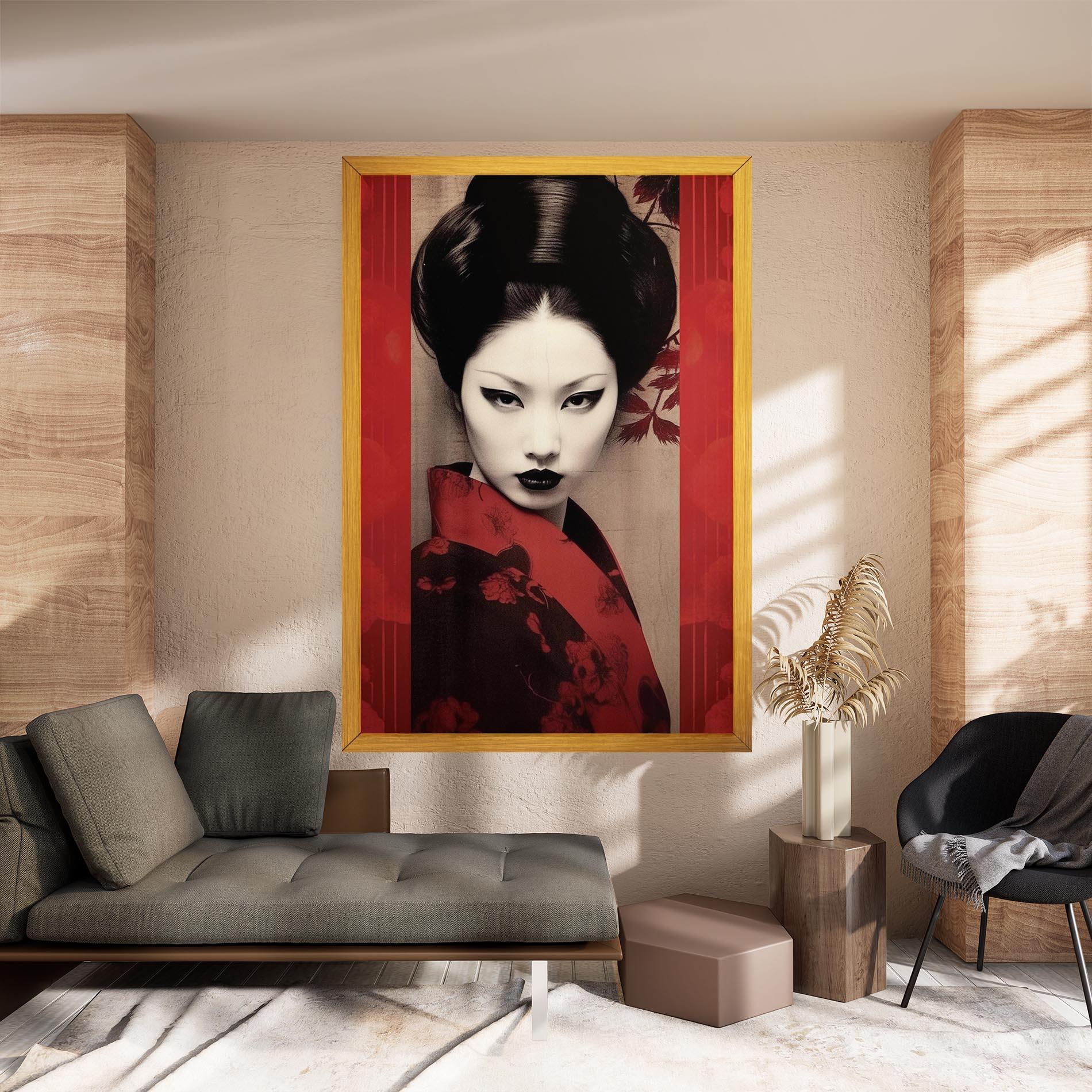 Vászonkép Black Asiatic Makeup mockup 8