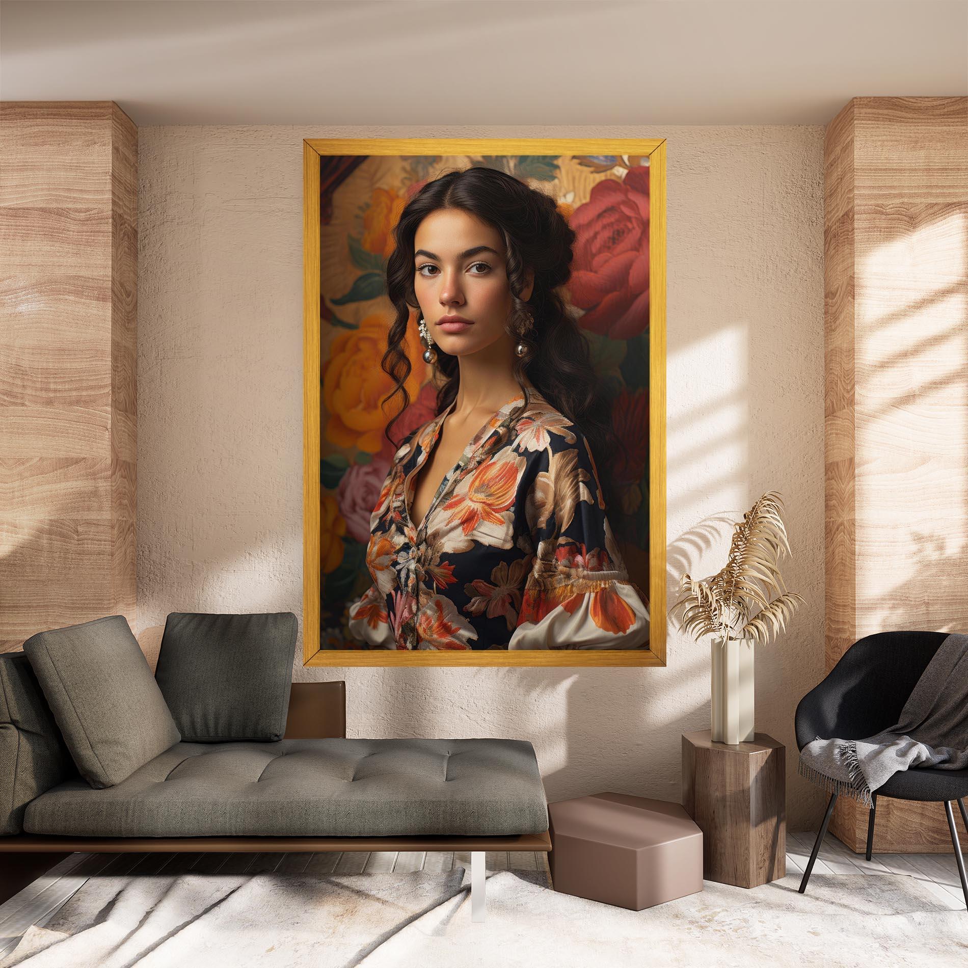 Vászonkép Floral Dress Lady mockup 8