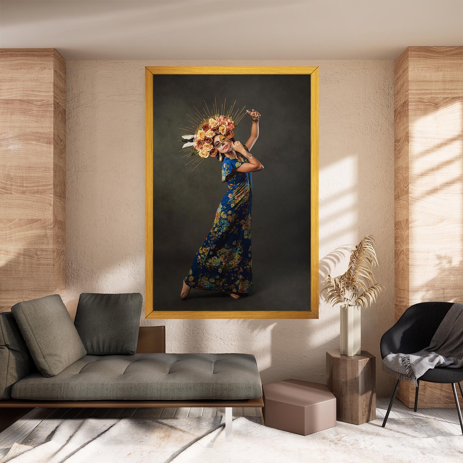 Vászonkép Sugar Skull Face mockup 8